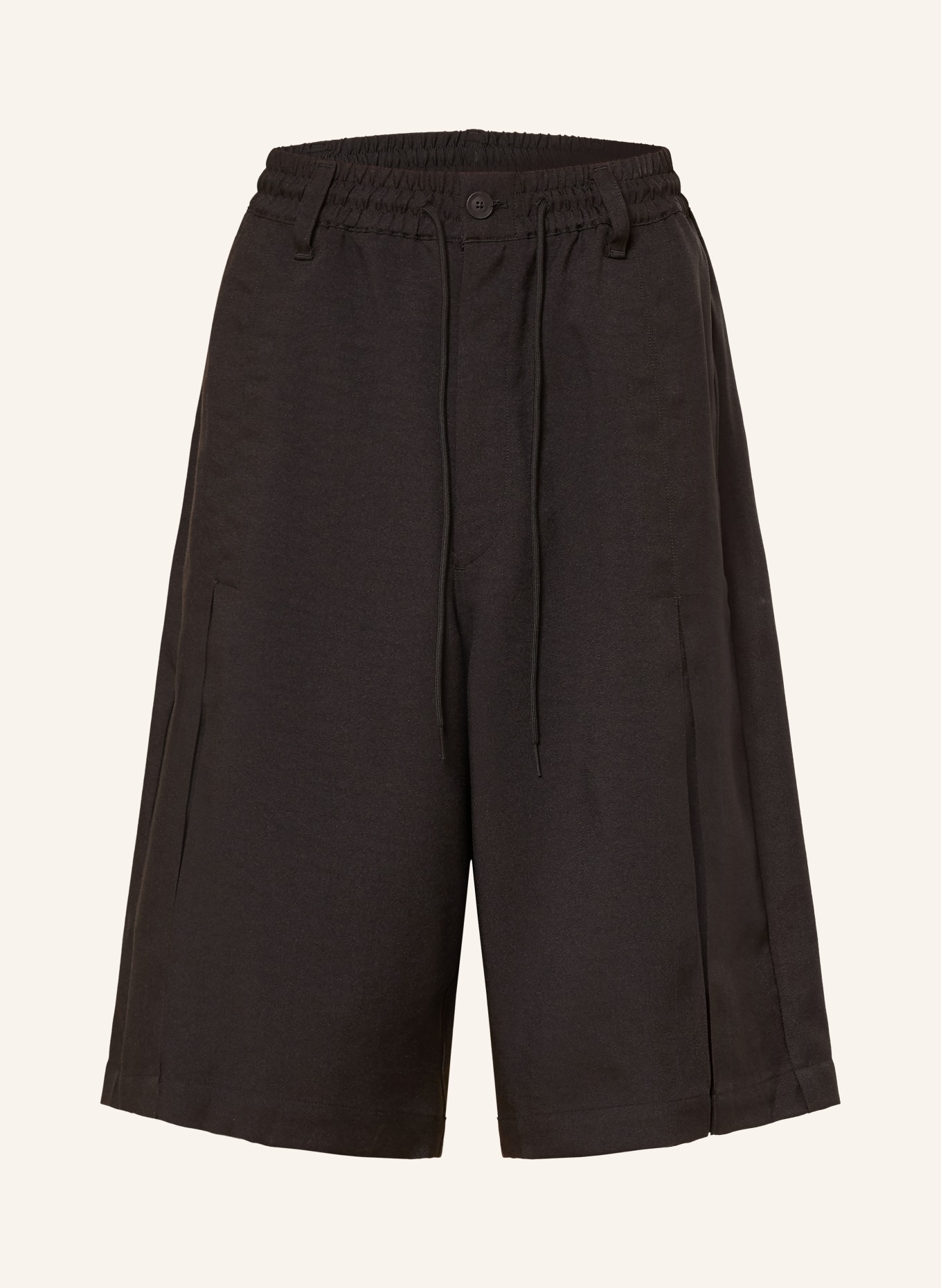 Y-3 SPORT UNIFORM Oversized Fit Shorts: BLACK