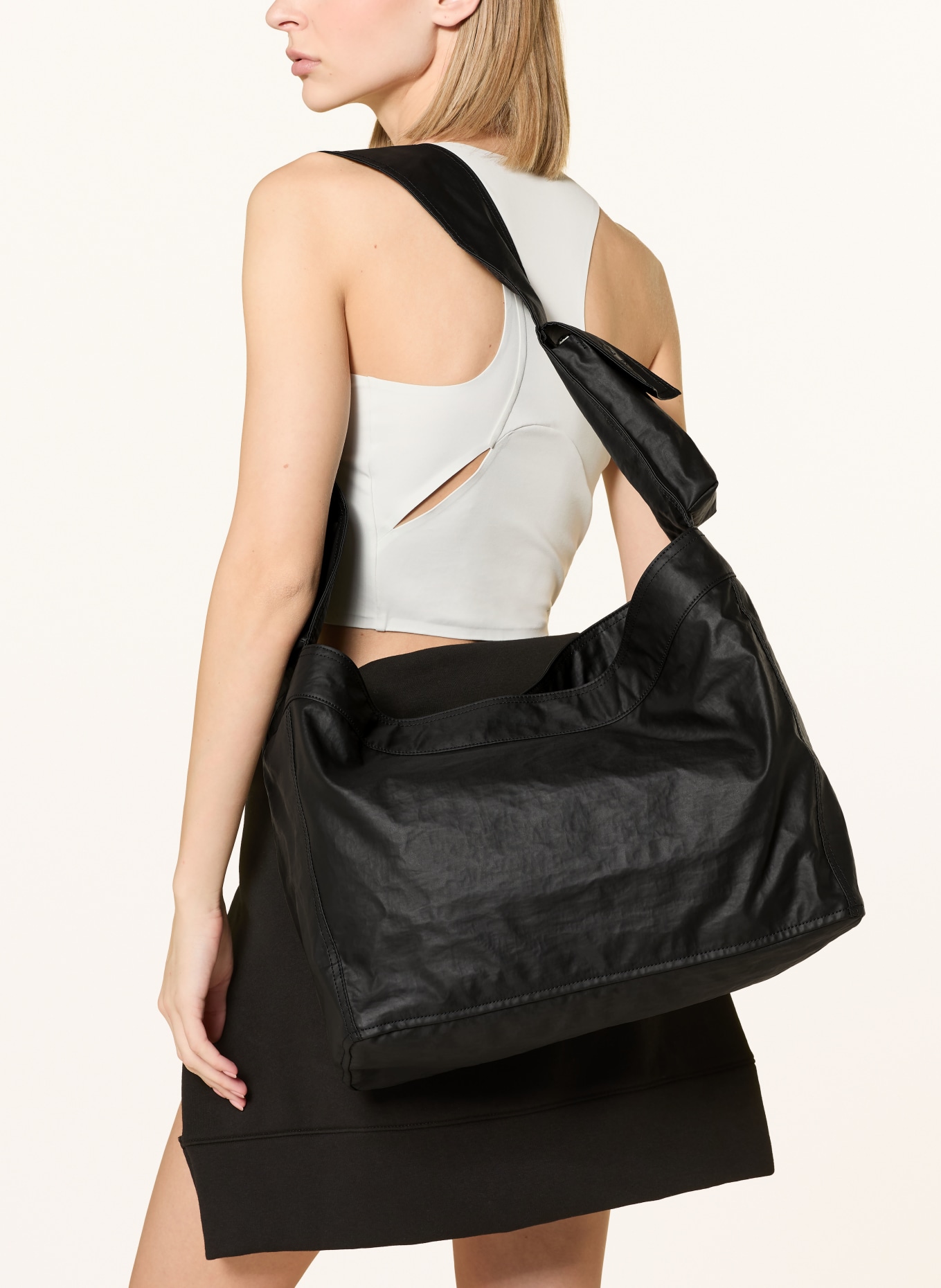 Y-3 Torba na zakupy NEWSPAPER: CZARNY