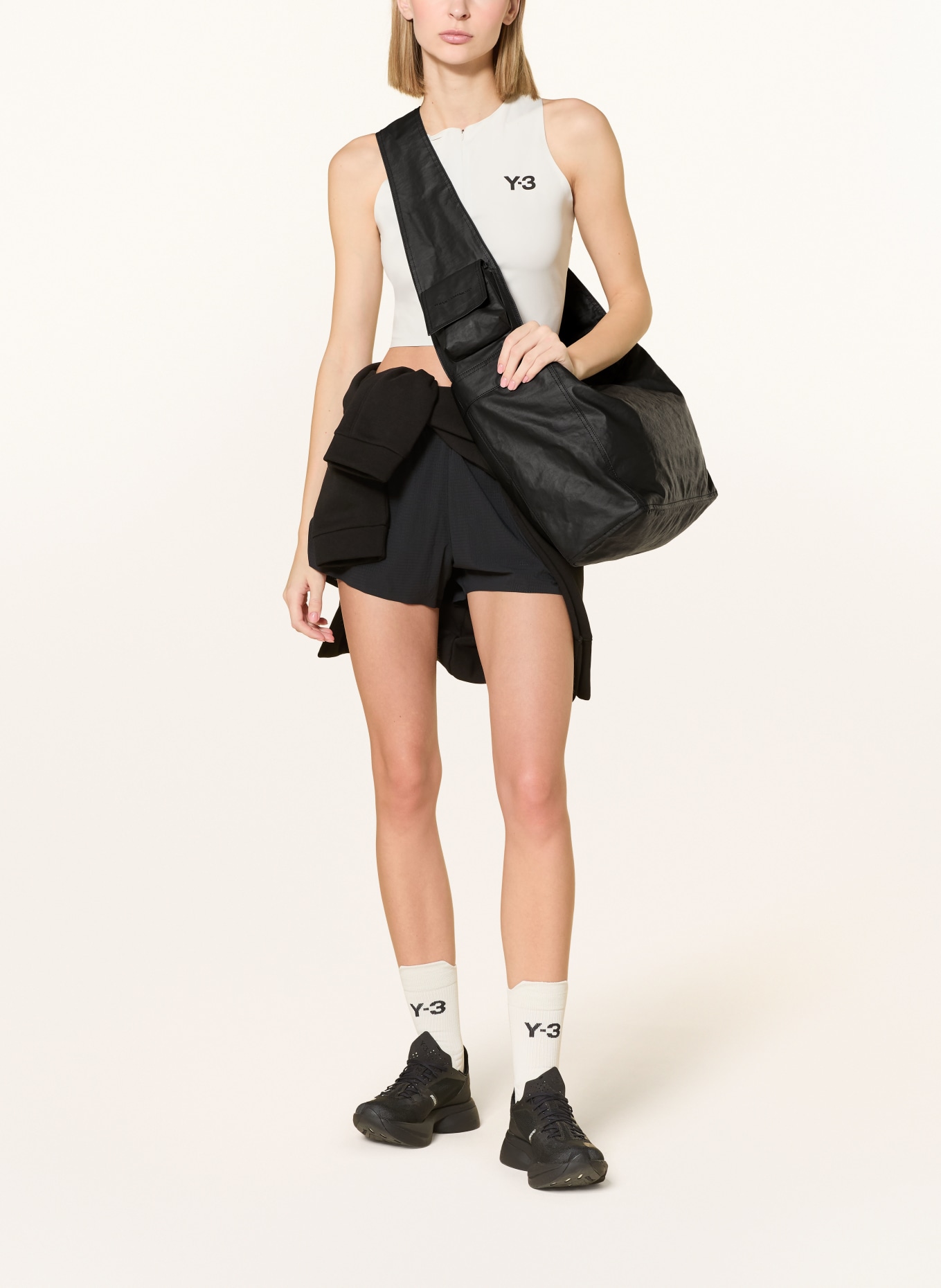 Y-3 Torba na zakupy NEWSPAPER: CZARNY