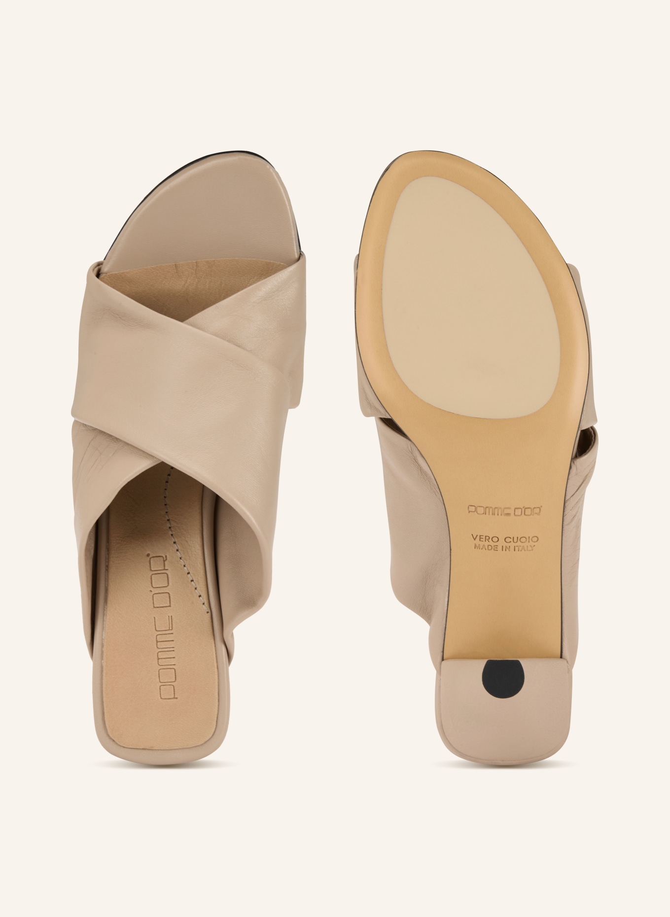 POMME D'OR Pantofle GAIA: ČERNOŠEDÁ