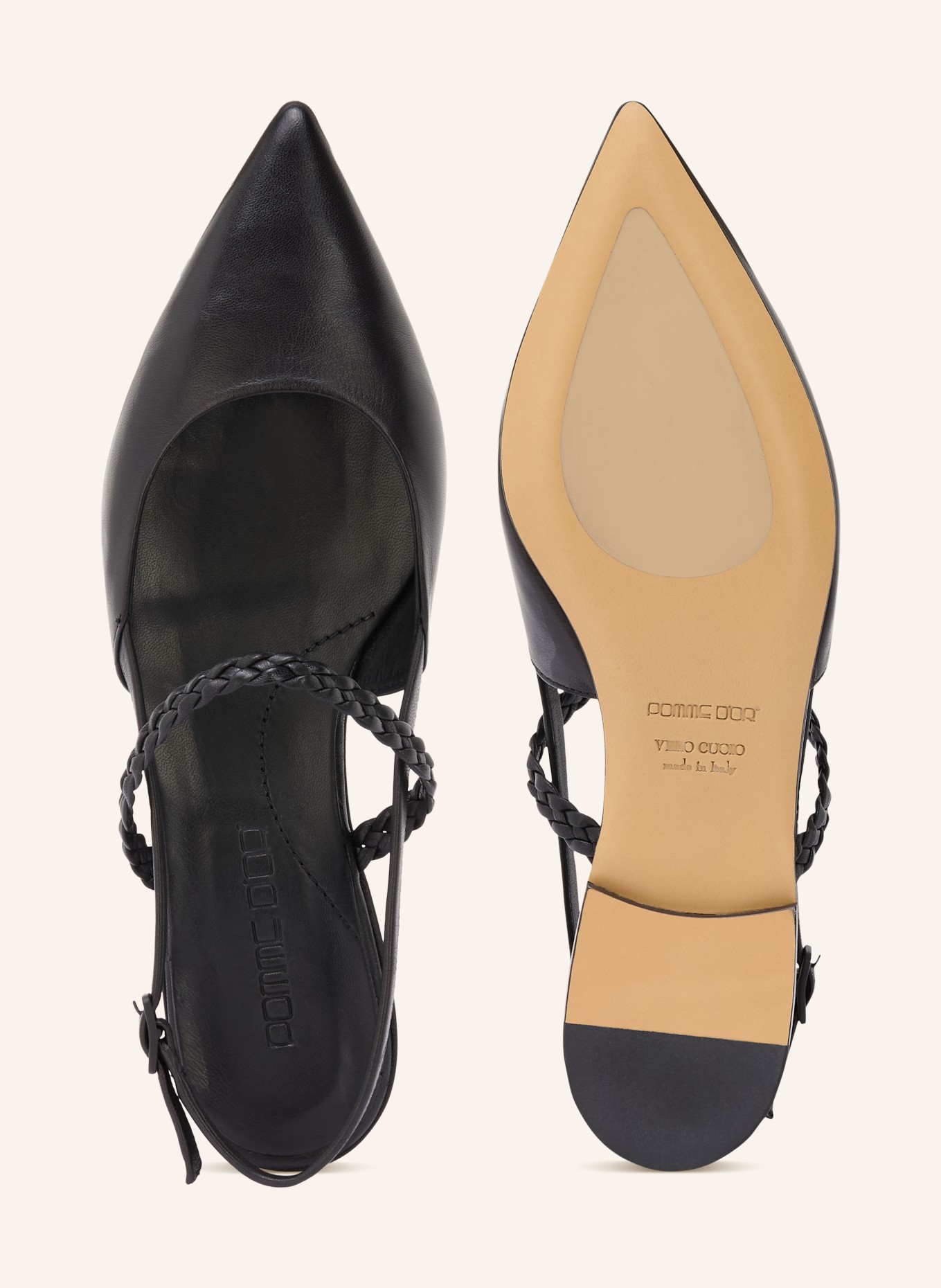 POMME D'OR Slingballerinas INGRID: SCHWARZ