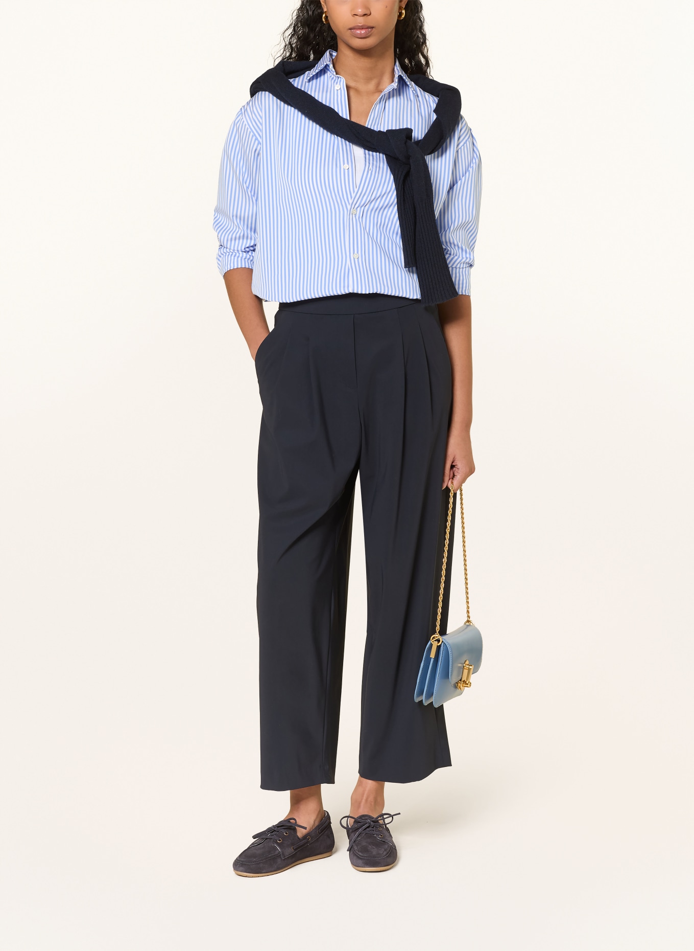 RAFFAELLO ROSSI 7/8 kalhoty MAYLA: TMAVĚ MODRÁ