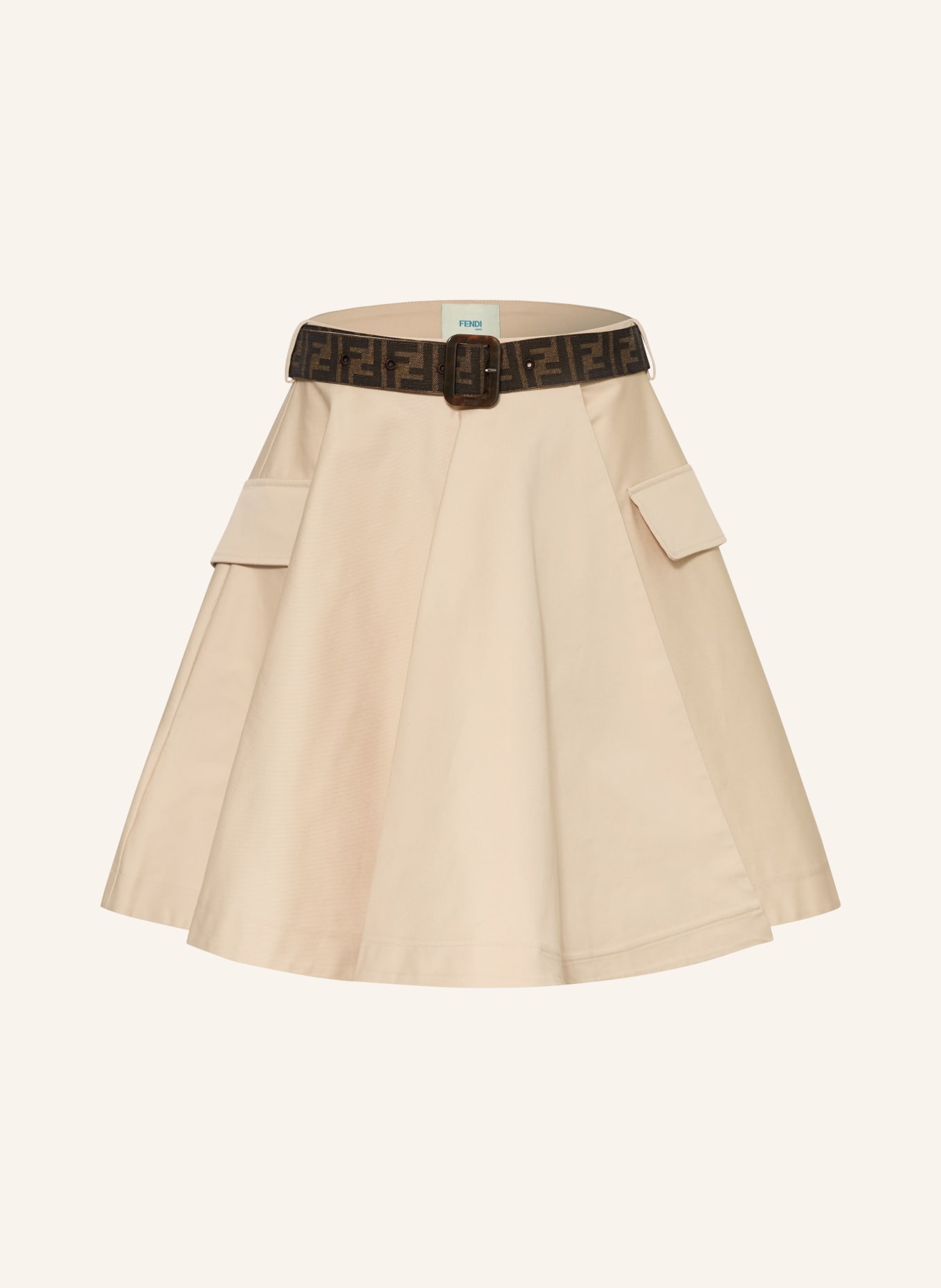 FENDI Wickelrock: BEIGE / DUNKELBRAUN