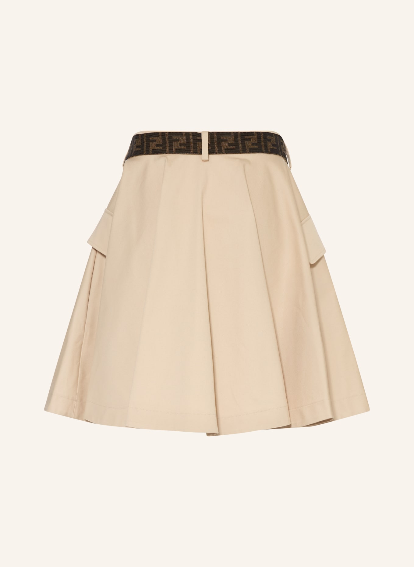 FENDI Wickelrock: BEIGE / DUNKELBRAUN