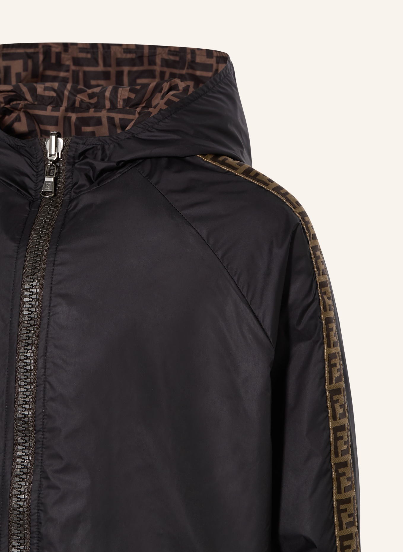 FENDI Jacke zum Wenden: SCHWARZ / BRAUN