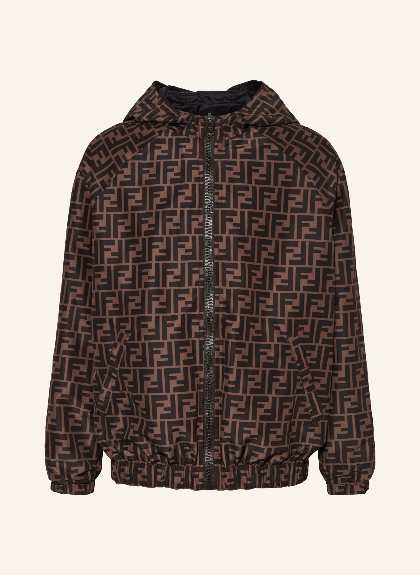 FENDI Jacke zum Wenden: SCHWARZ / BRAUN