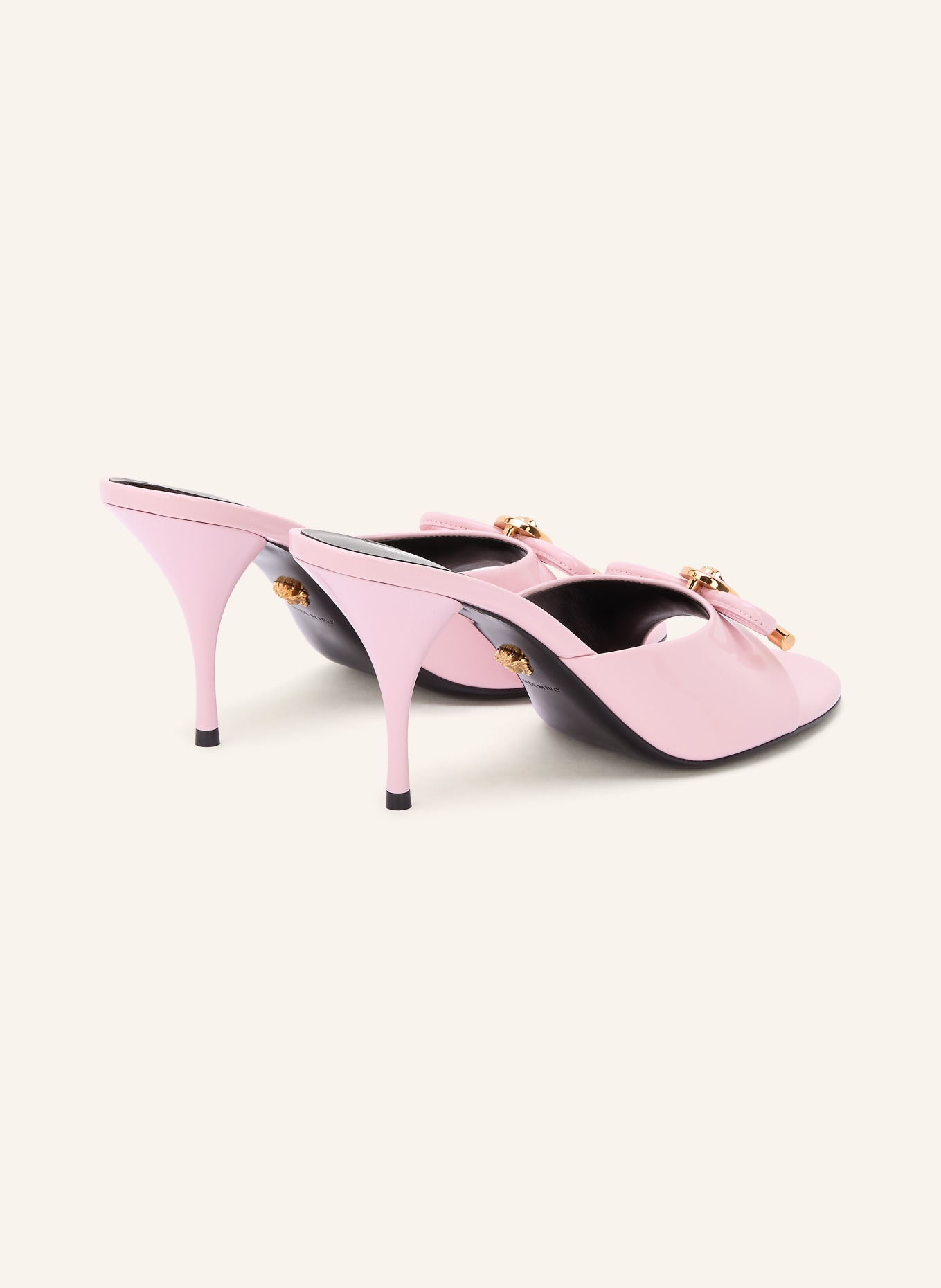 VERSACE Lakované pantofle: RŮŽOVÁ