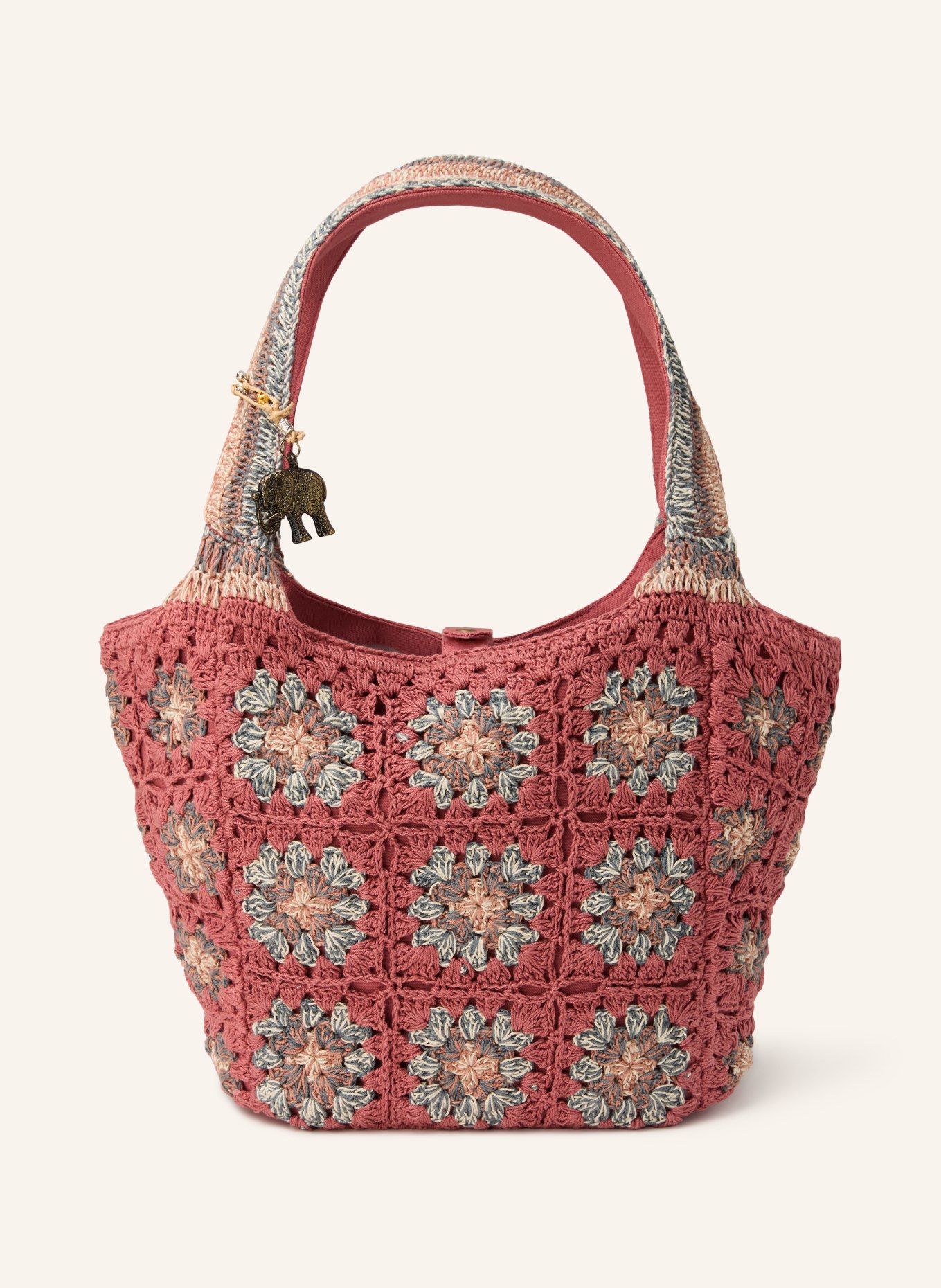 ANOKHI Shopper CHEYENNE MEDIUM: DUSKY PINK / CREAM / TEAL