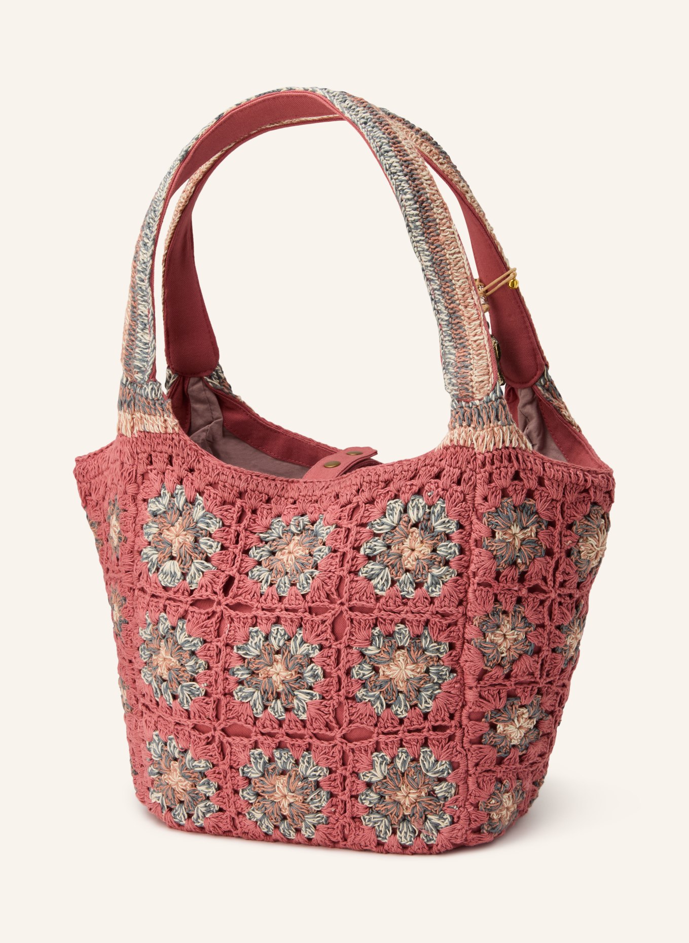 ANOKHI Shopper CHEYENNE MEDIUM: DUSKY PINK / CREAM / TEAL