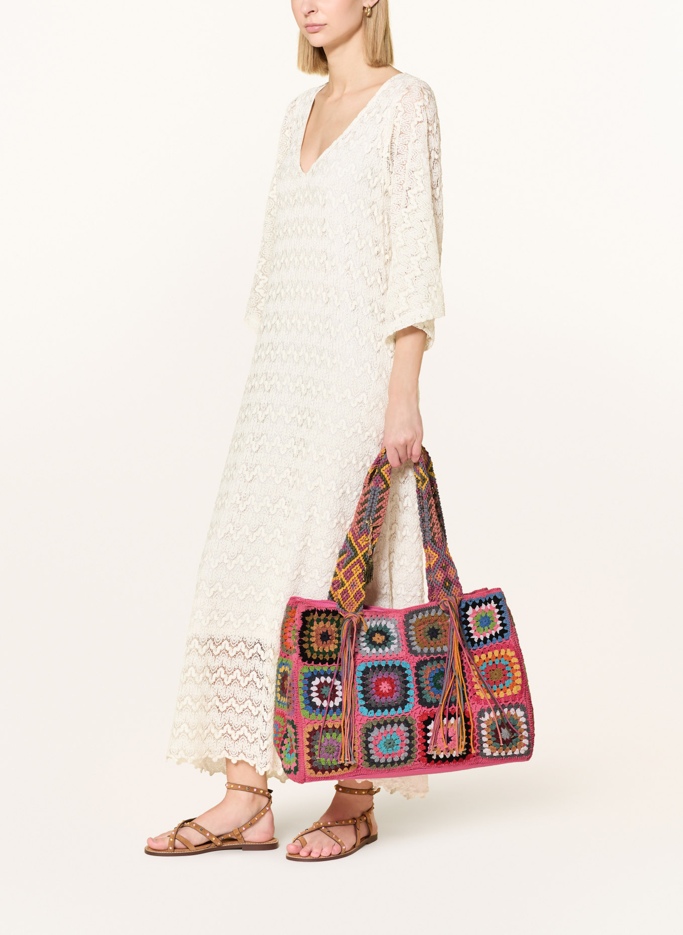 ANOKHI shopper: PINK / YELLOW / LIGHT BLUE