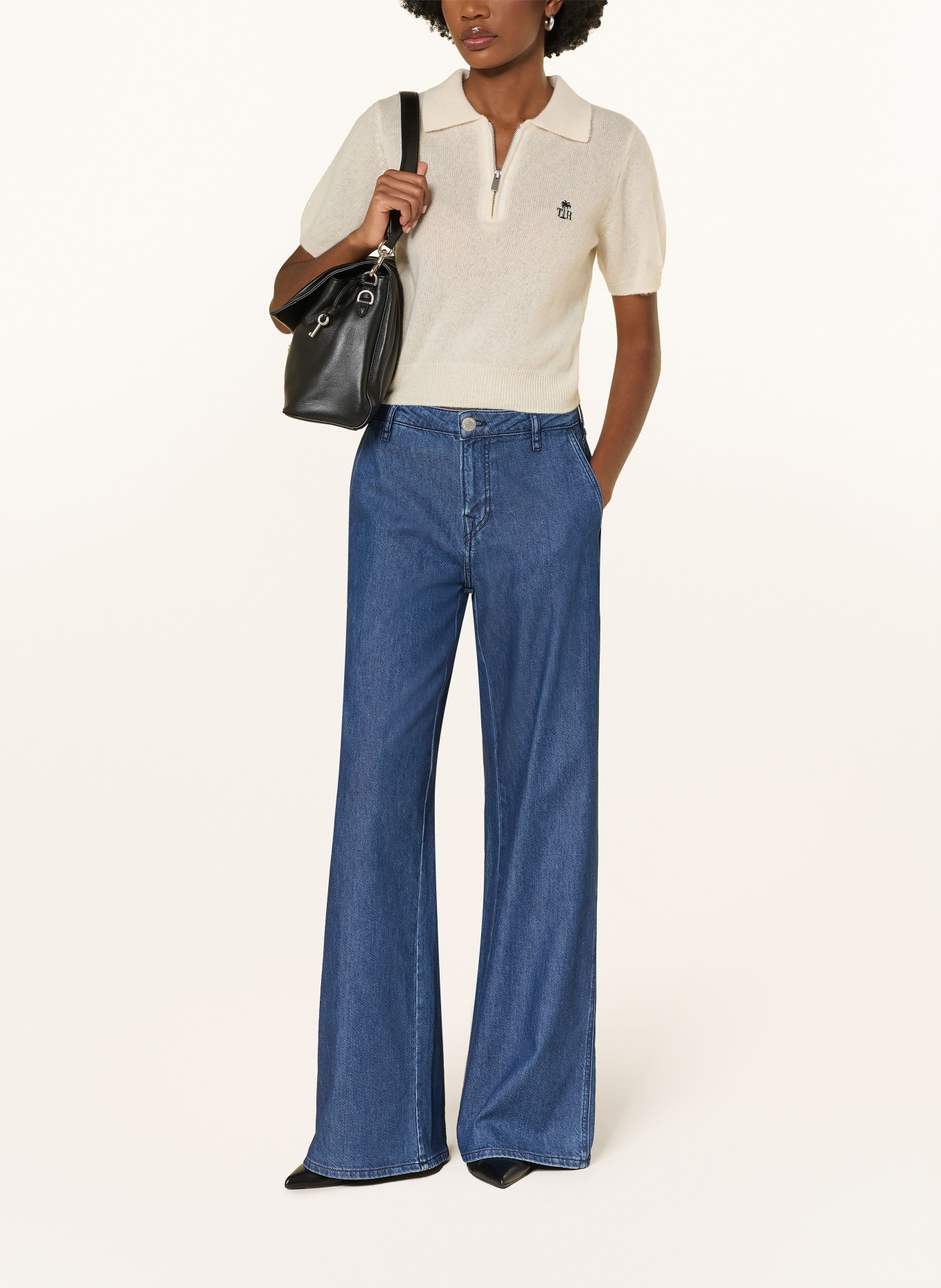 TRUE RELIGION Wide Leg Jeans LAUREN: 4646 Light Blue