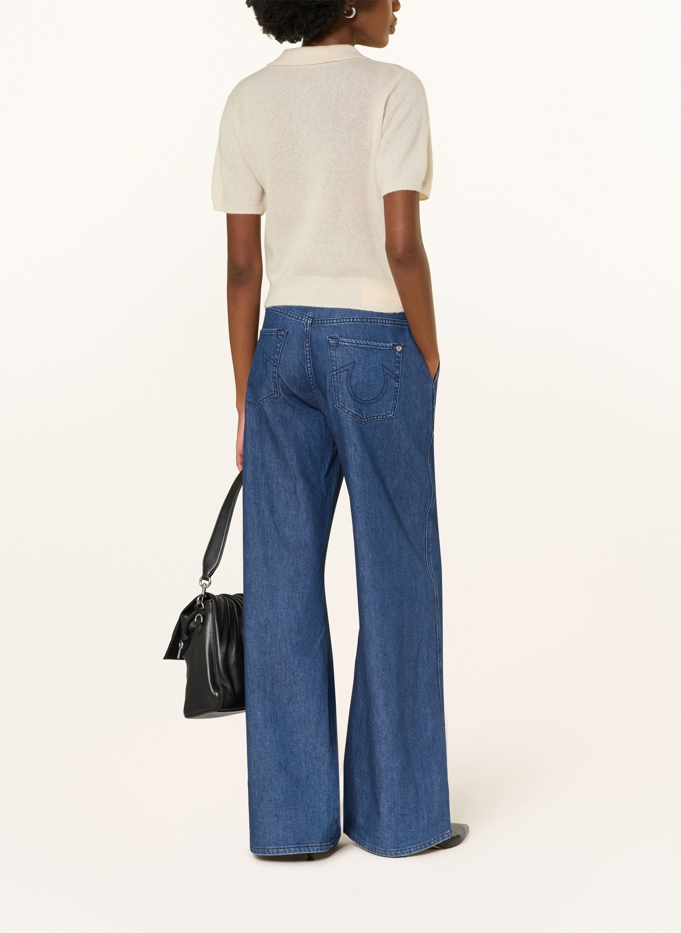 TRUE RELIGION Wide Leg Jeans LAUREN: 4646 Light Blue