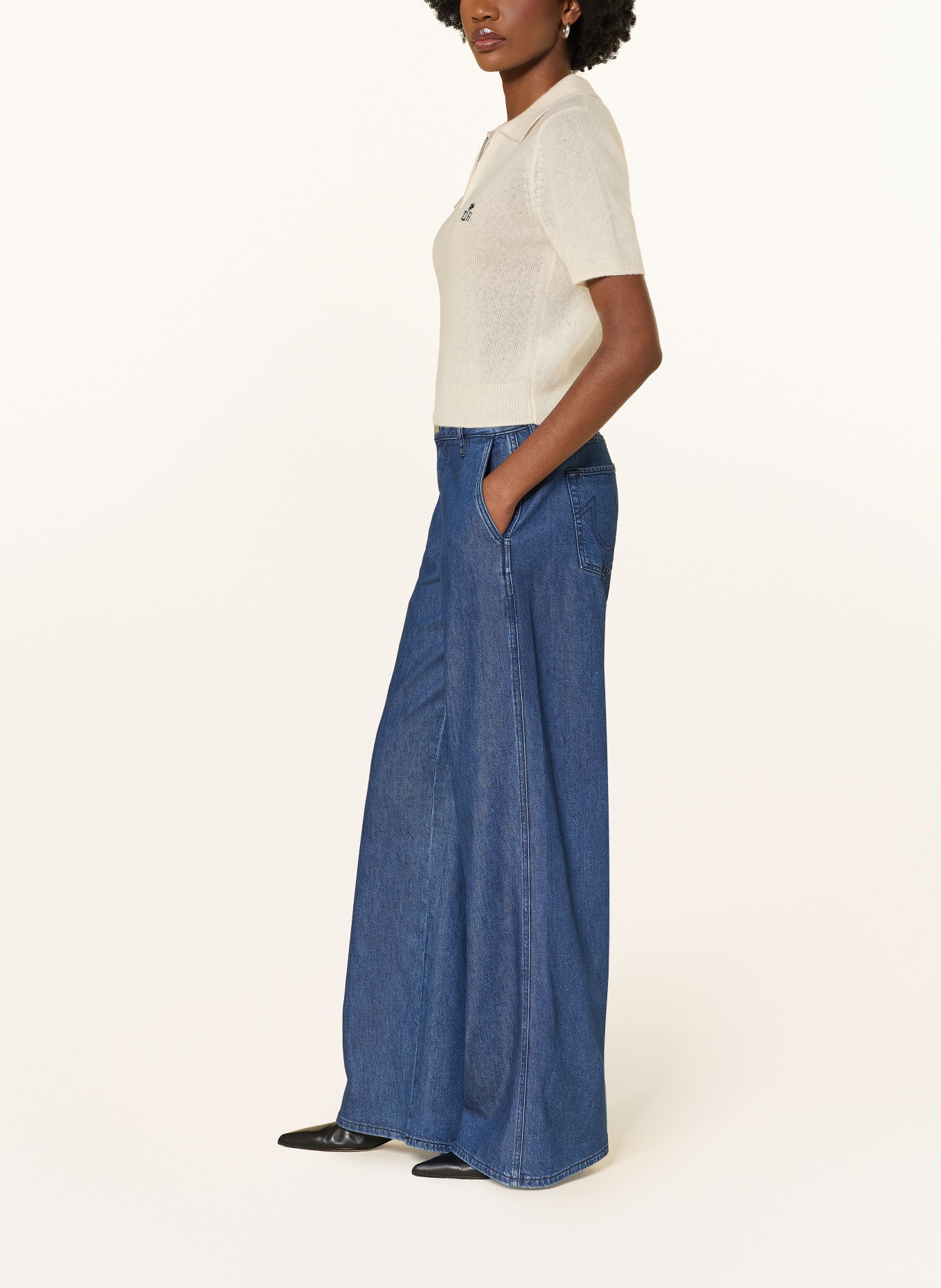 TRUE RELIGION Wide Leg Jeans LAUREN: 4646 Light Blue