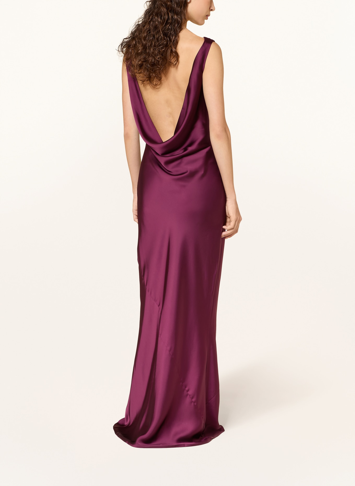 NORMA KAMALI Suknia wieczorowa z satyny: CIEMNOCZERWONY