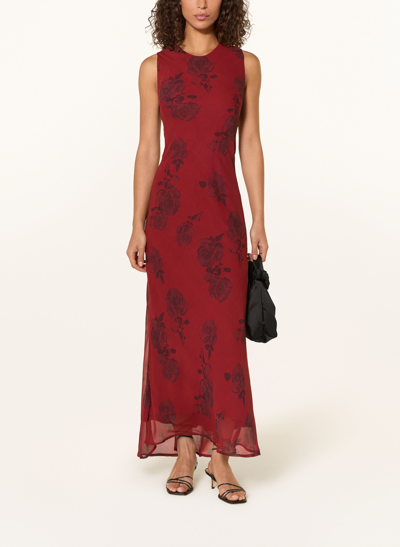 NEO NOIR KELSA dress: DARK RED / BLACK