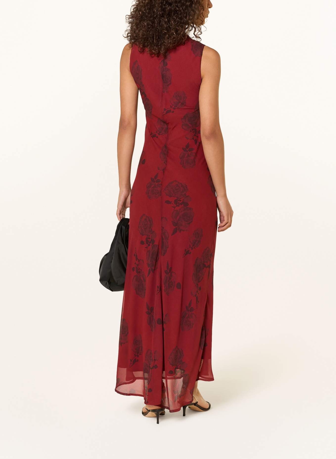 NEO NOIR KELSA dress: DARK RED / BLACK