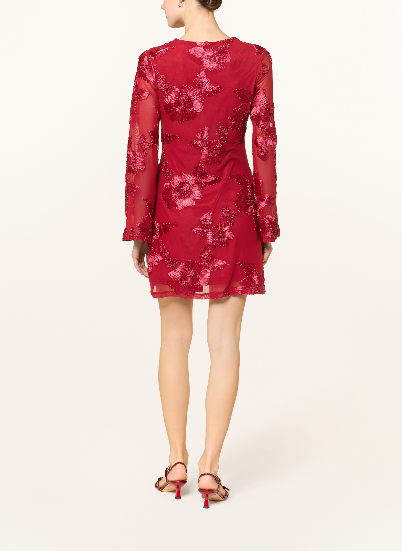 NEO NOIR Sukienka z siateczki DIRINA: CZERWONY