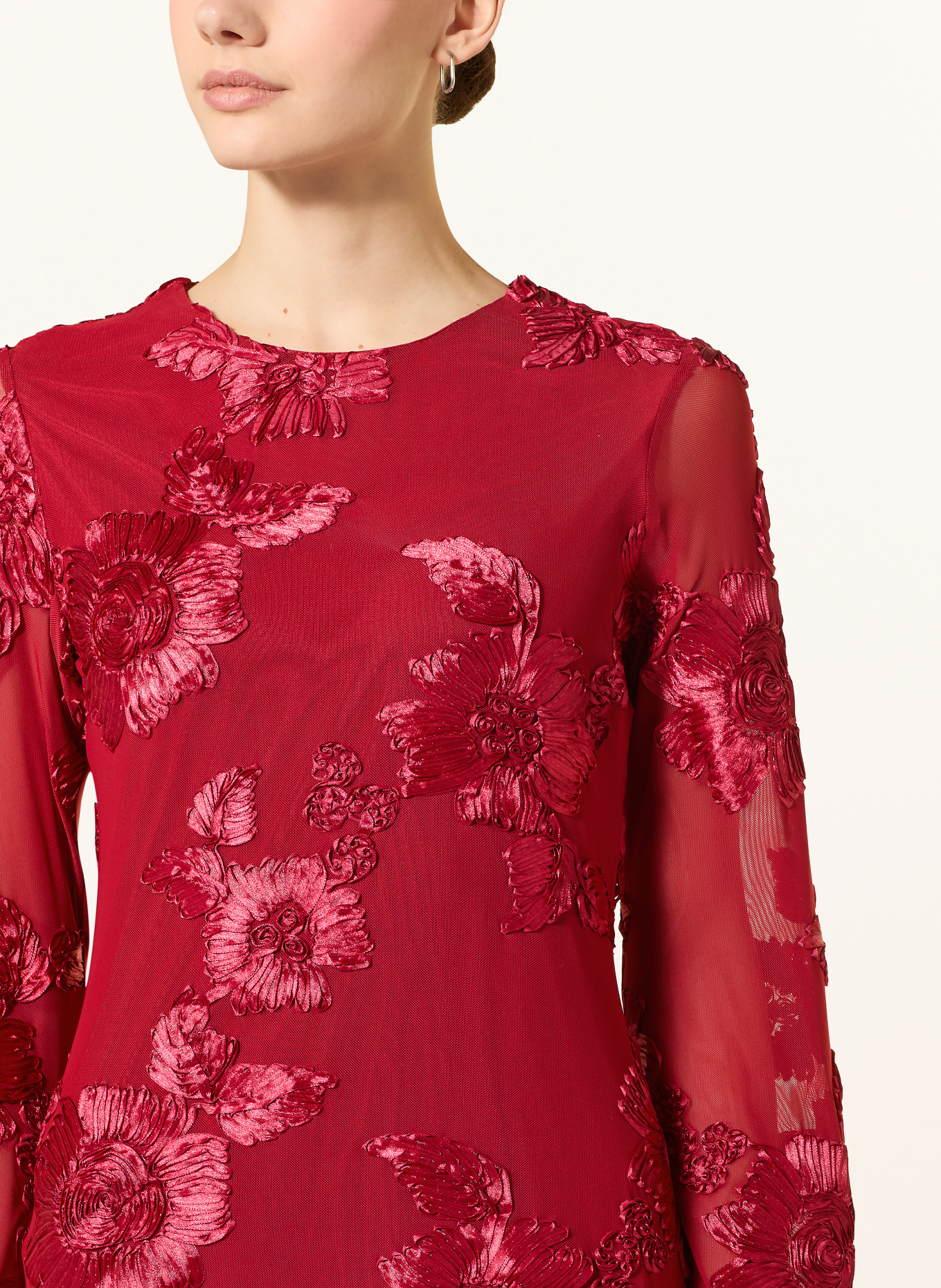 NEO NOIR Sukienka z siateczki DIRINA: CZERWONY