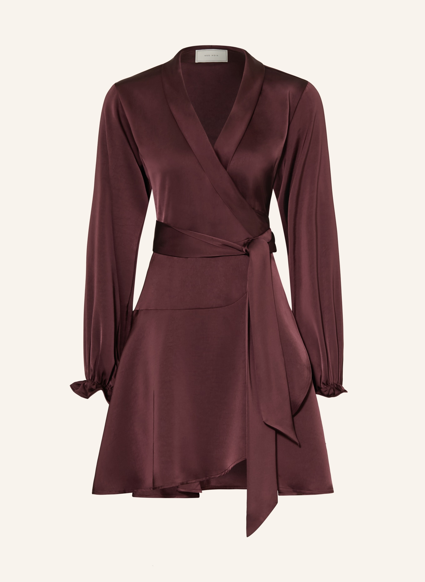 NEO NOIR Sukienka kopertowa COLBIE z satyny: FIOLETOWY