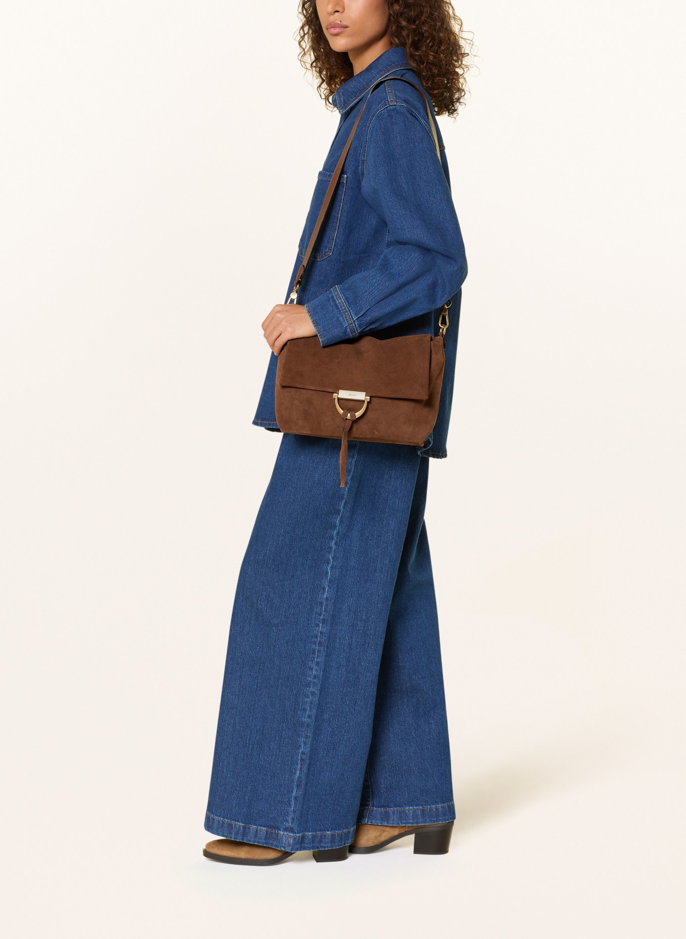 abro Sac à bandoulière TEMI: MARRON / OR