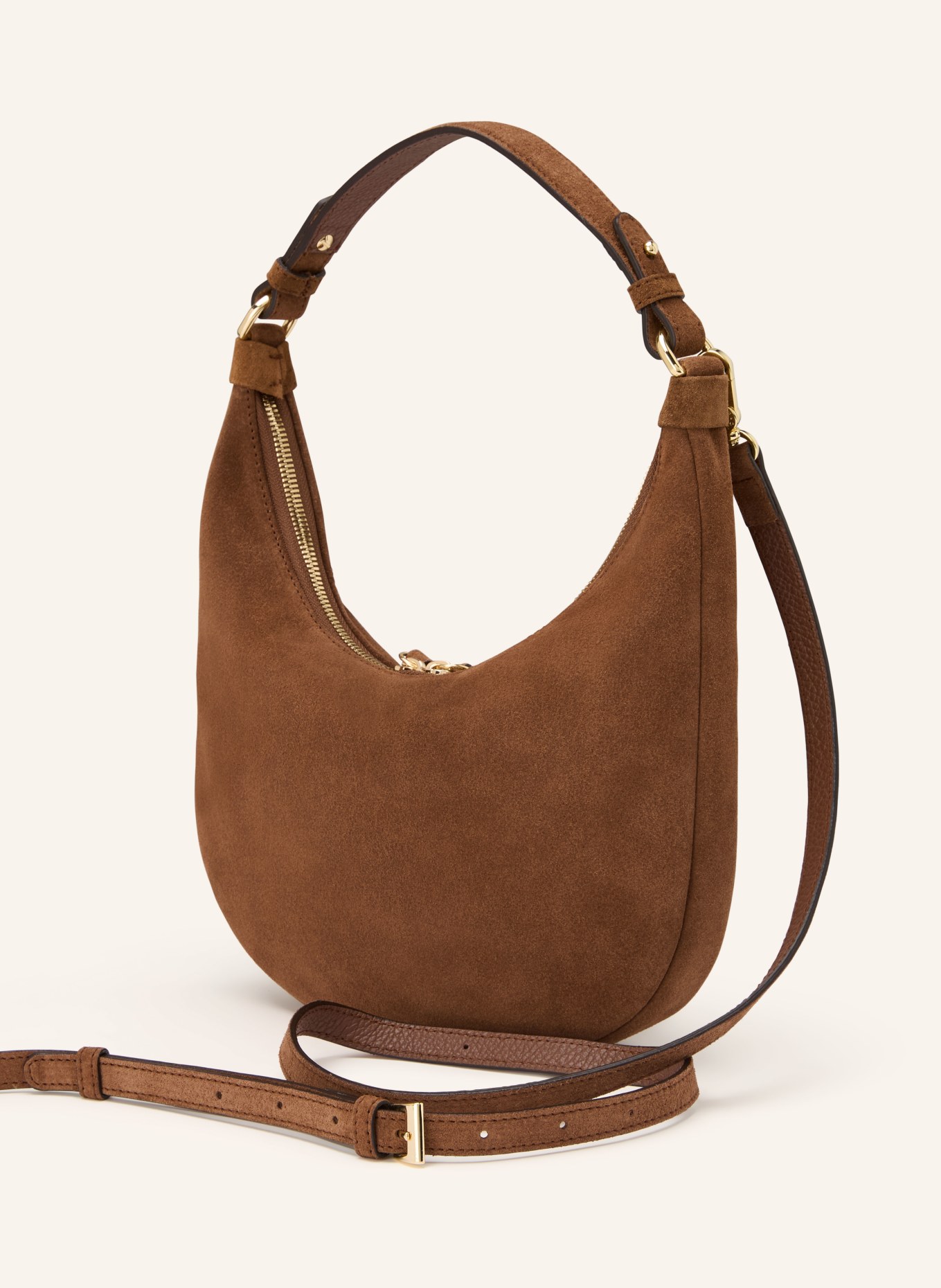 abro Beuteltasche NANA MINI: BRAUN / GOLD