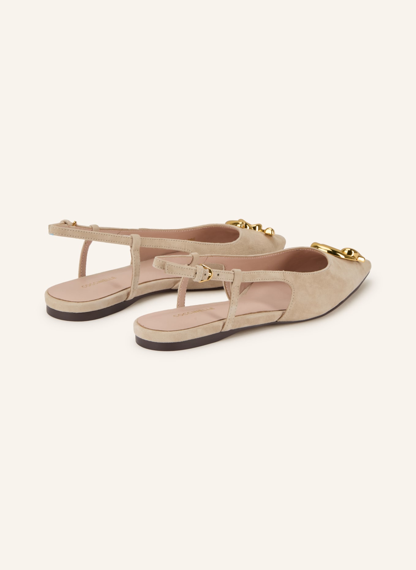 COCCINELLE sling ballerinas: BEIGE