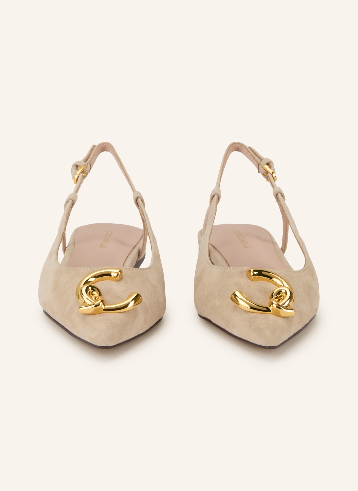 COCCINELLE sling ballerinas: BEIGE