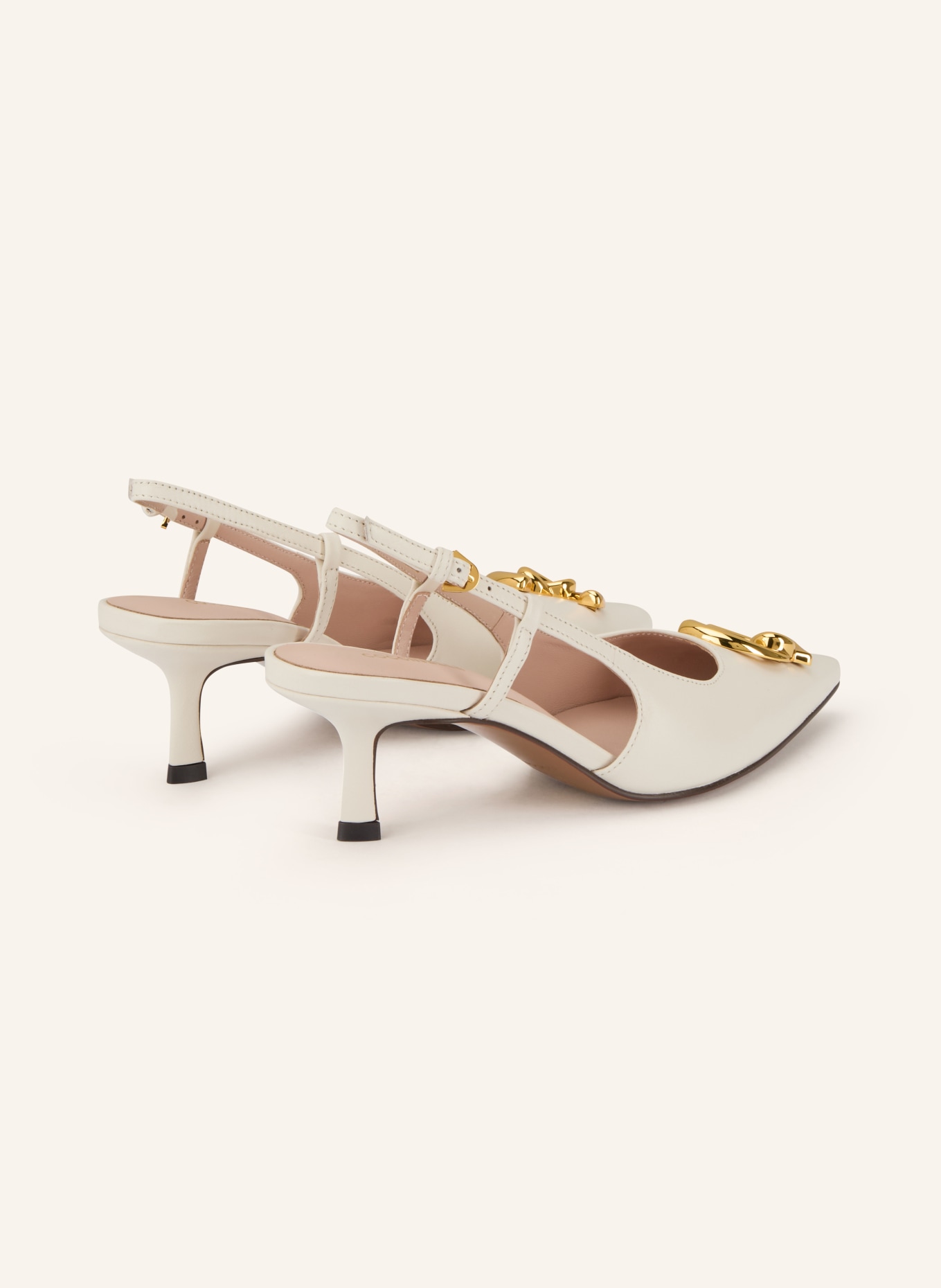 COCCINELLE slingback pumps: CREAM