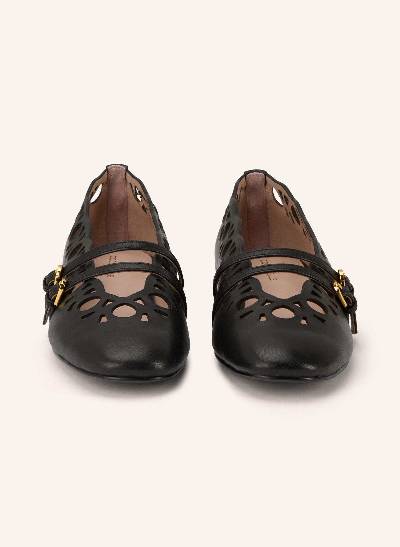 COCCINELLE Mary Jane ballerina flats: BLACK