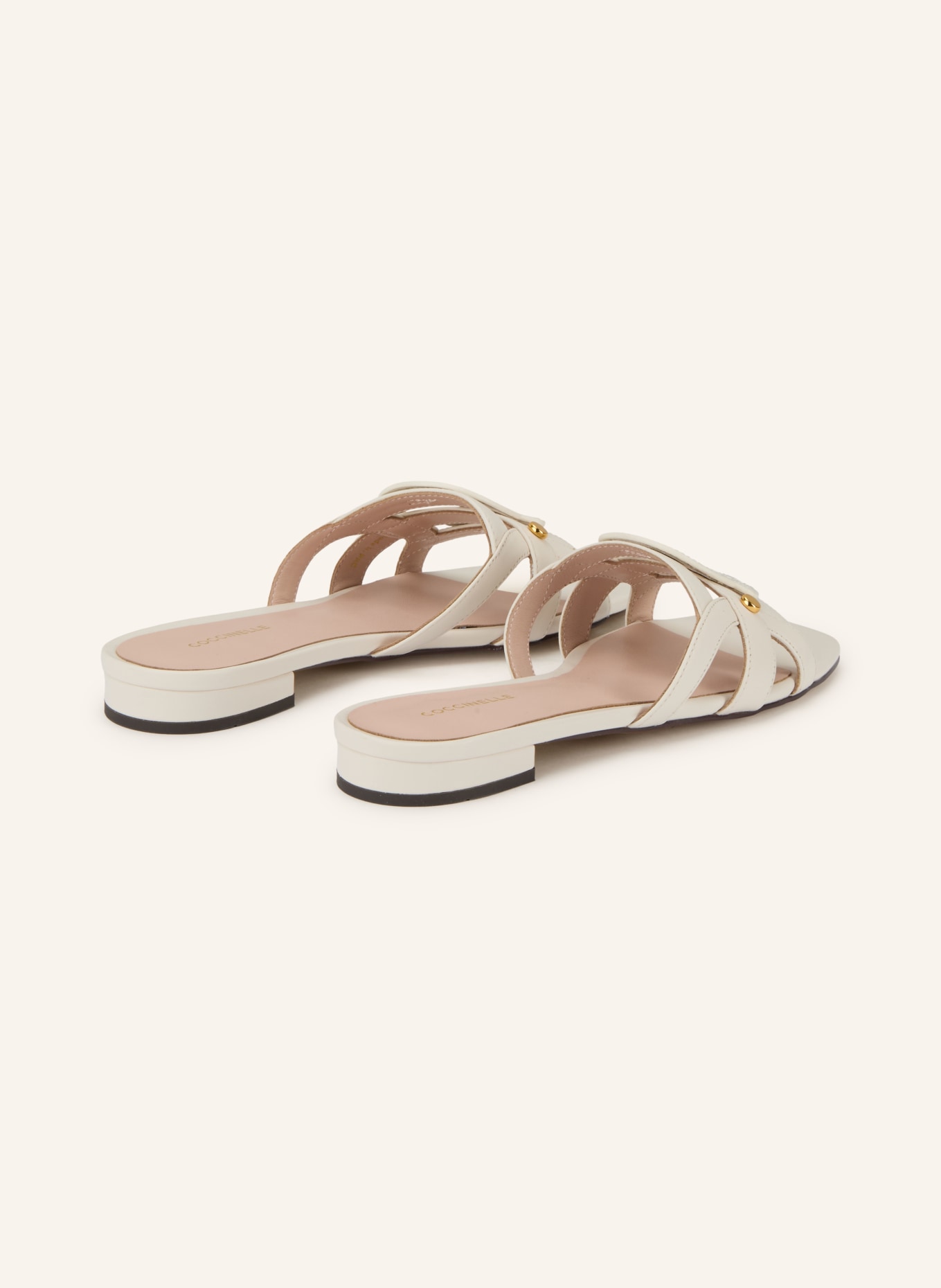 COCCINELLE mules: CREAM