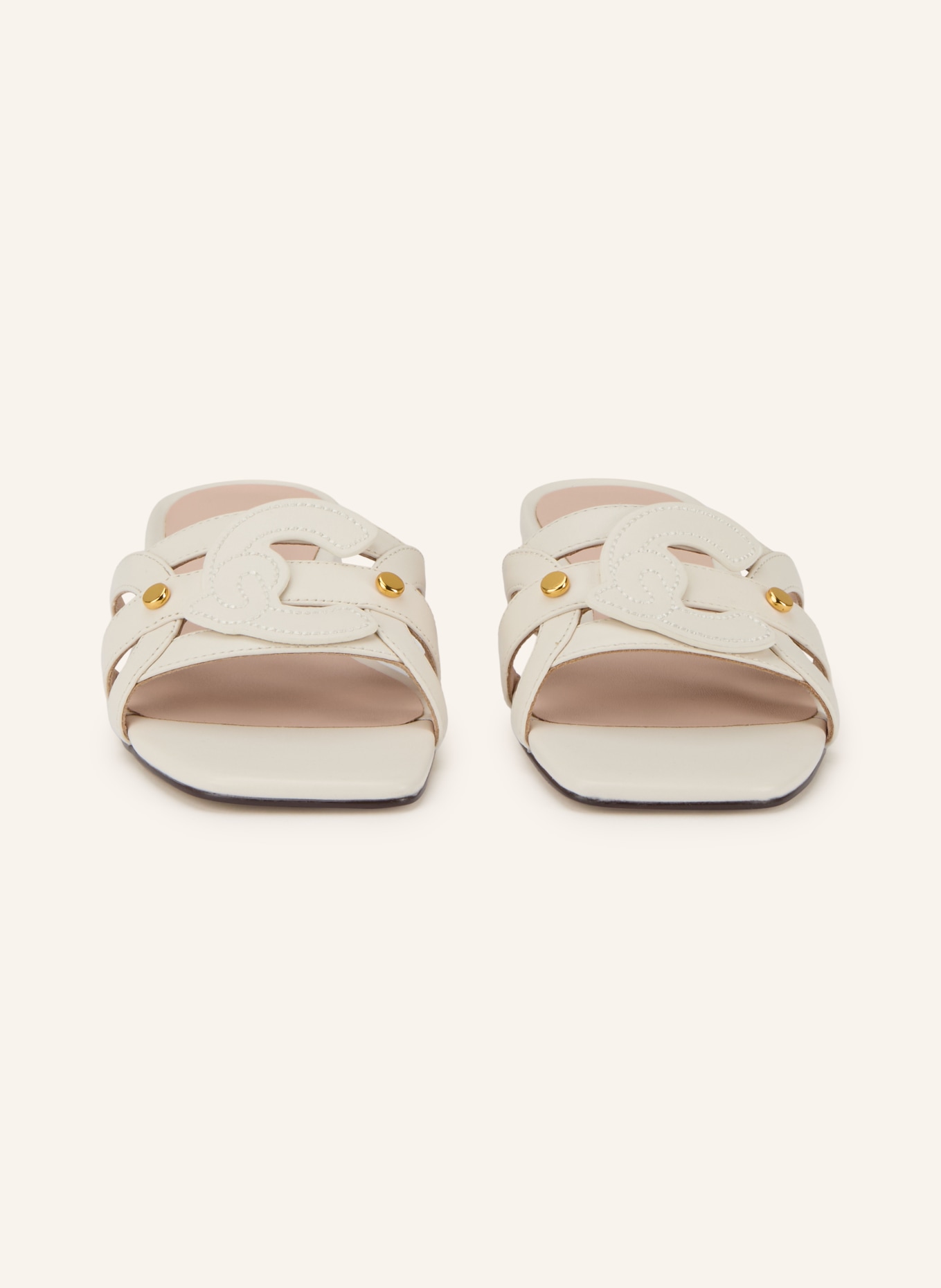 COCCINELLE mules: CREAM