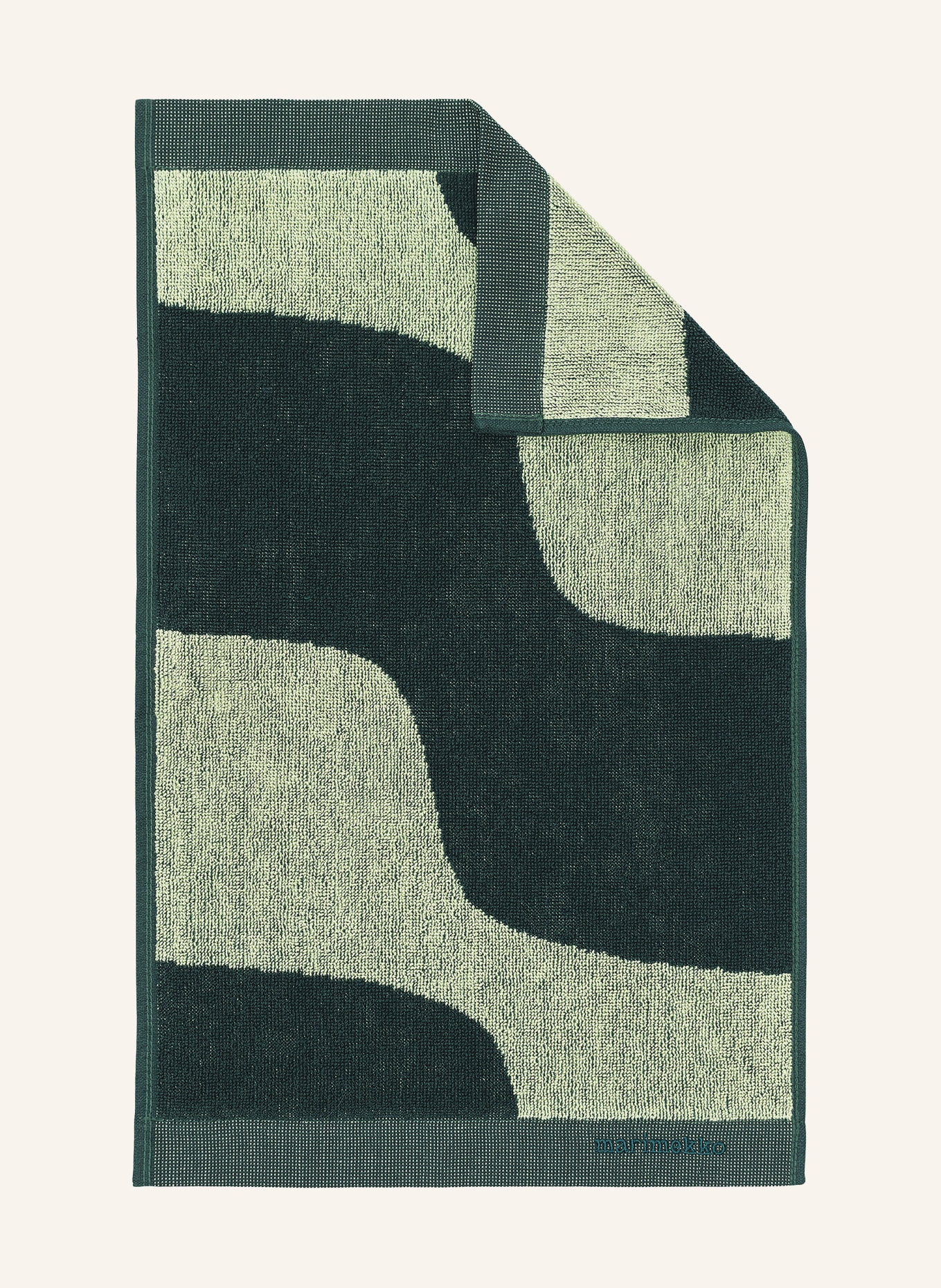 marimekko Guest towel TAIFUUNI: DARK GREEN / LIGHT GREEN