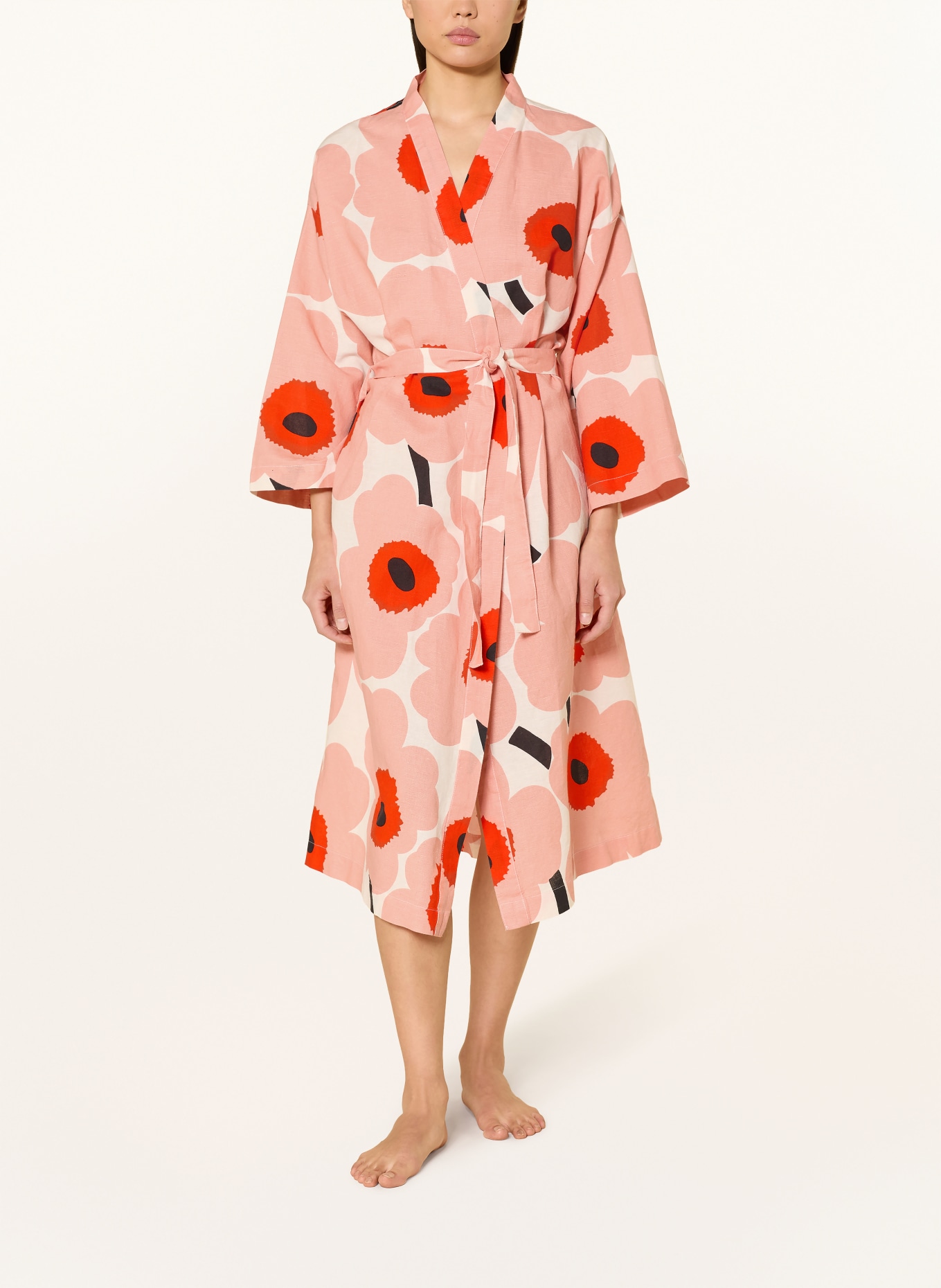 marimekko unisex kimono: SALMON / RED / BLACK