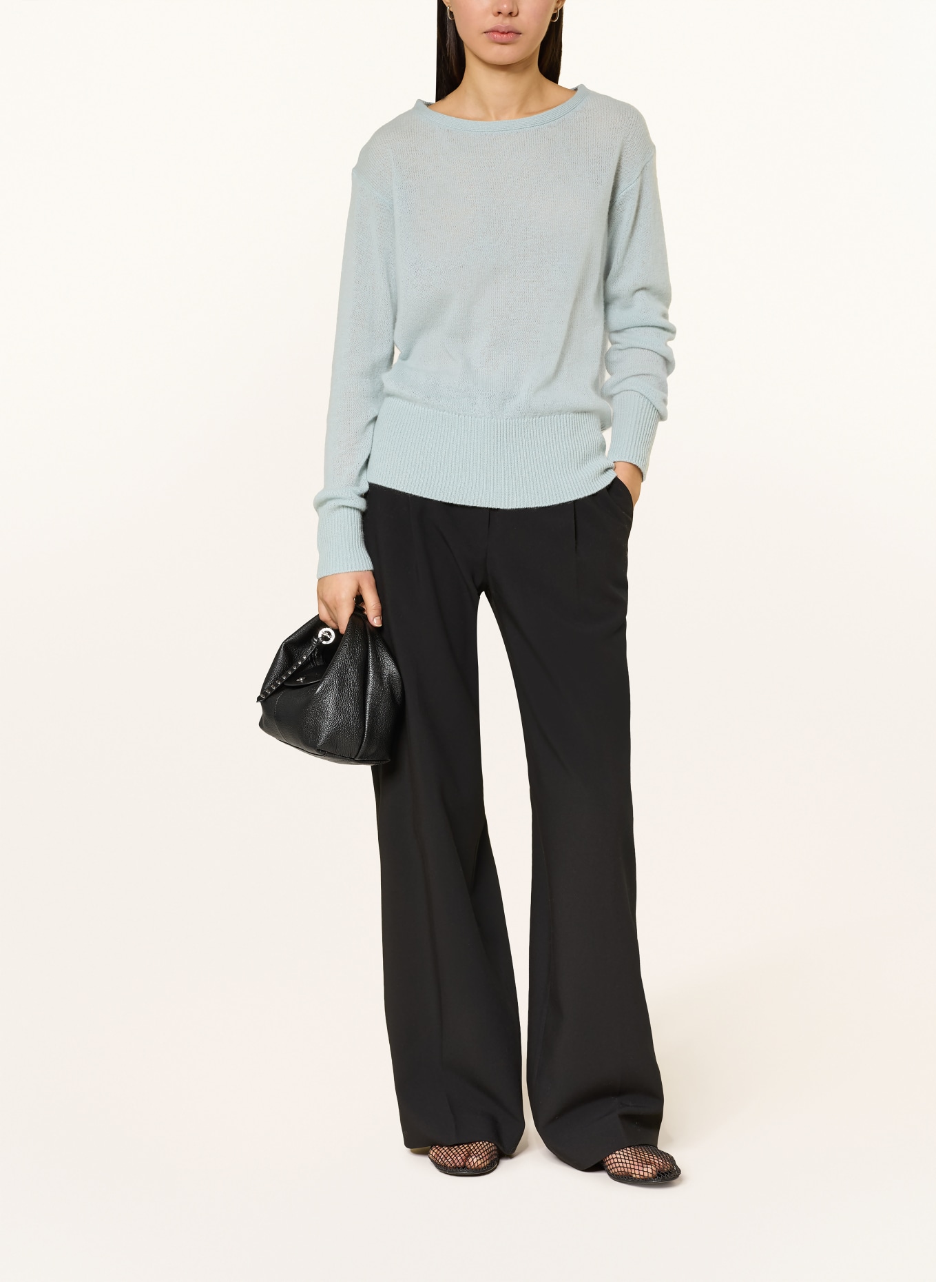 JOOP! Pullover mit Schmucksteinen: HELLBLAU