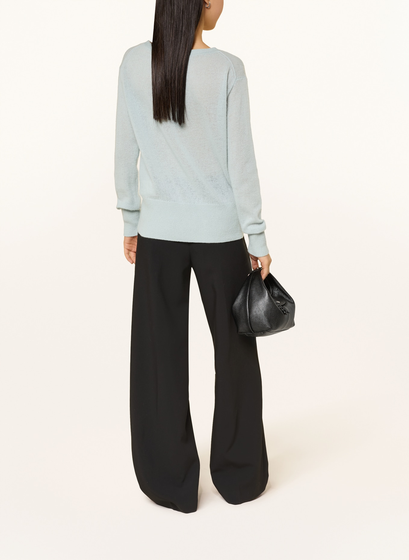 JOOP! Pullover mit Schmucksteinen: HELLBLAU