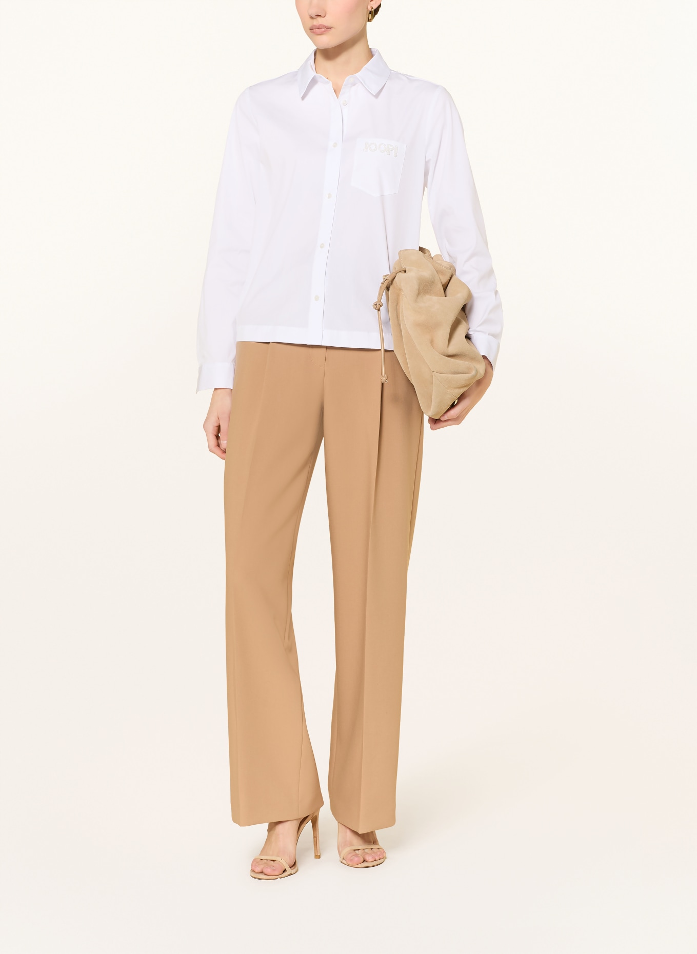 JOOP! BELLA shirt blouse with gemstones: WHITE