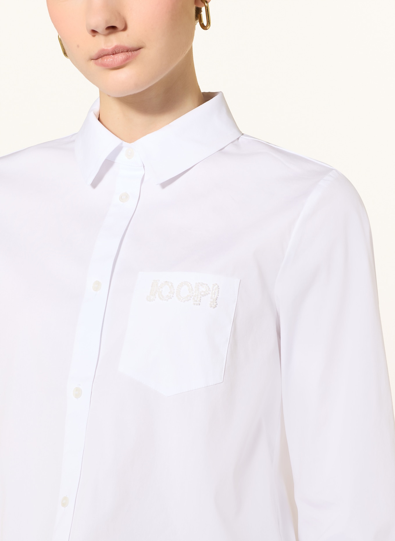 JOOP! BELLA shirt blouse with gemstones: WHITE