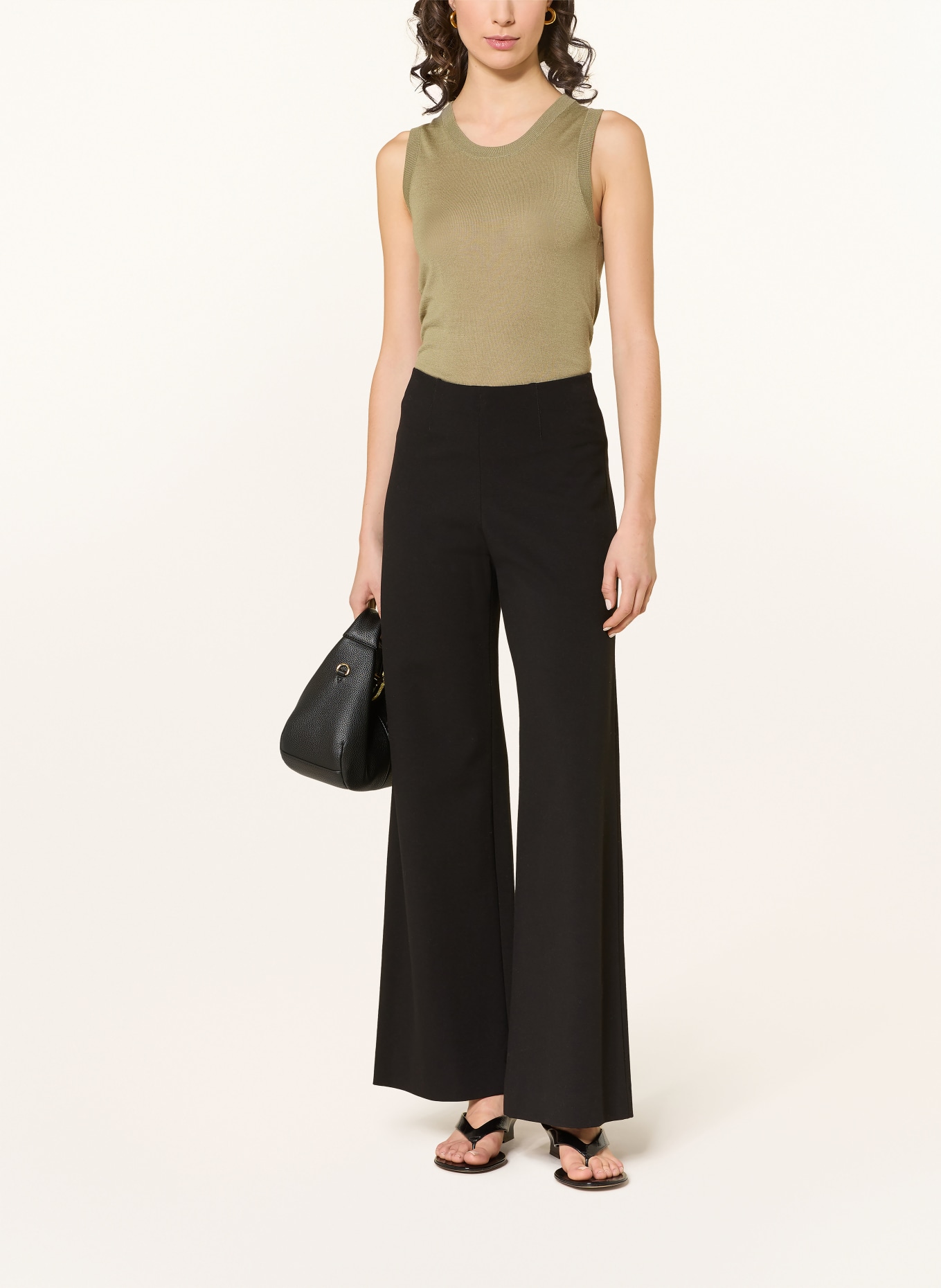 SOFT GOAT Stricktop aus Seide mit Cashmere: OLIV