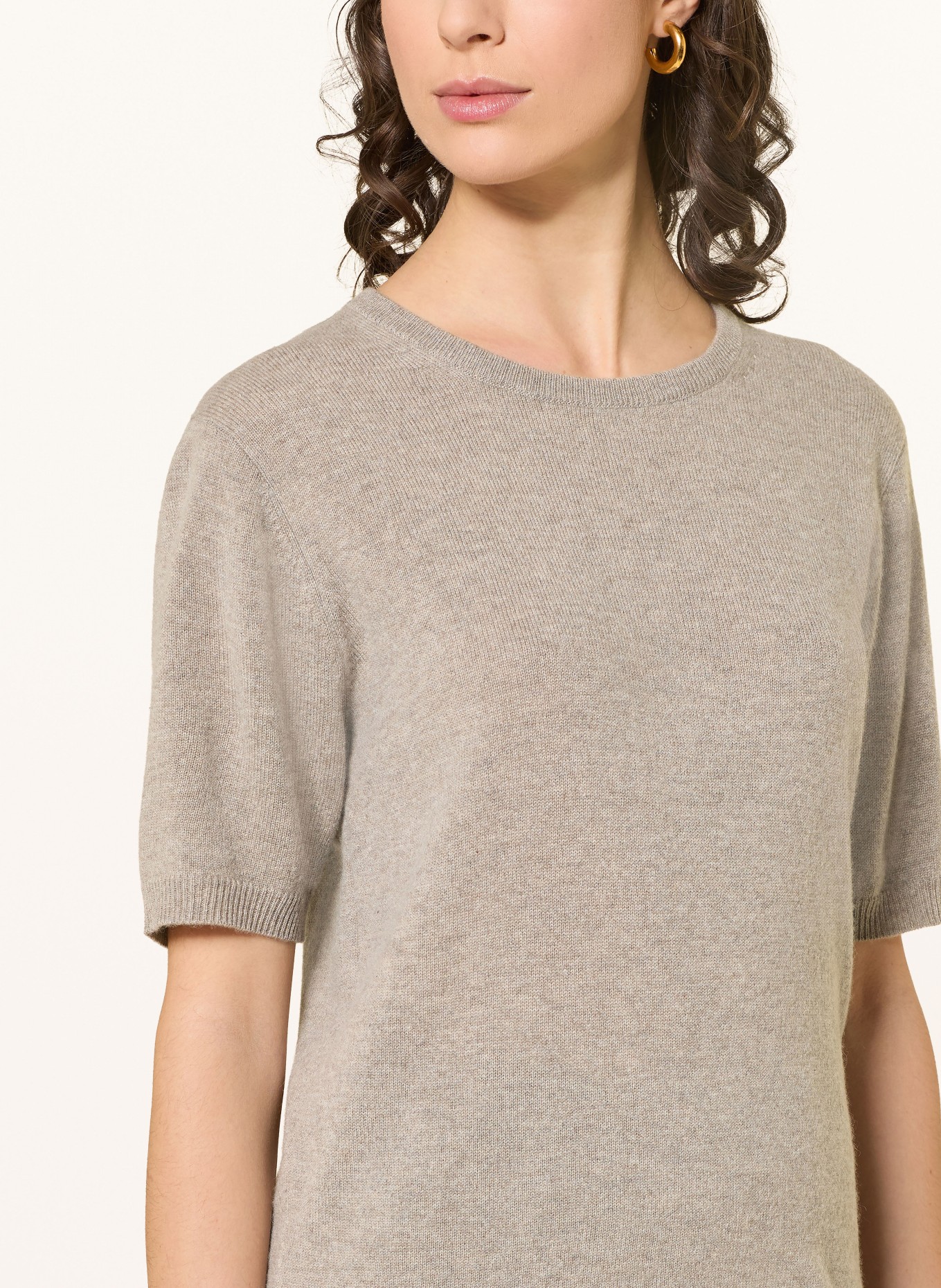 SOFT GOAT Strickshirt aus Cashmere: GRAU