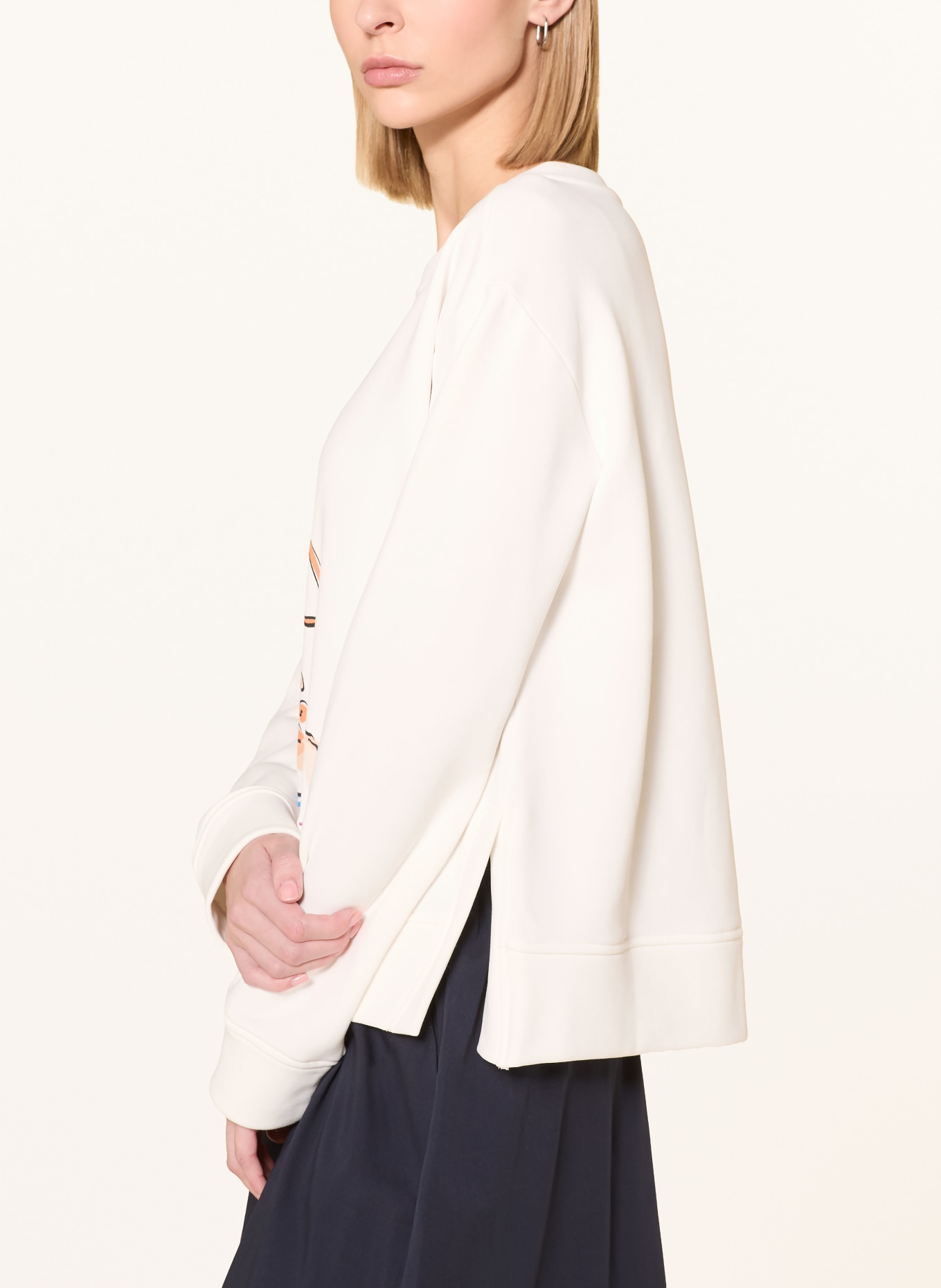 MILANO ITALY bluza: ECRU / POMARAŃCZOWY / NIEBIESKI