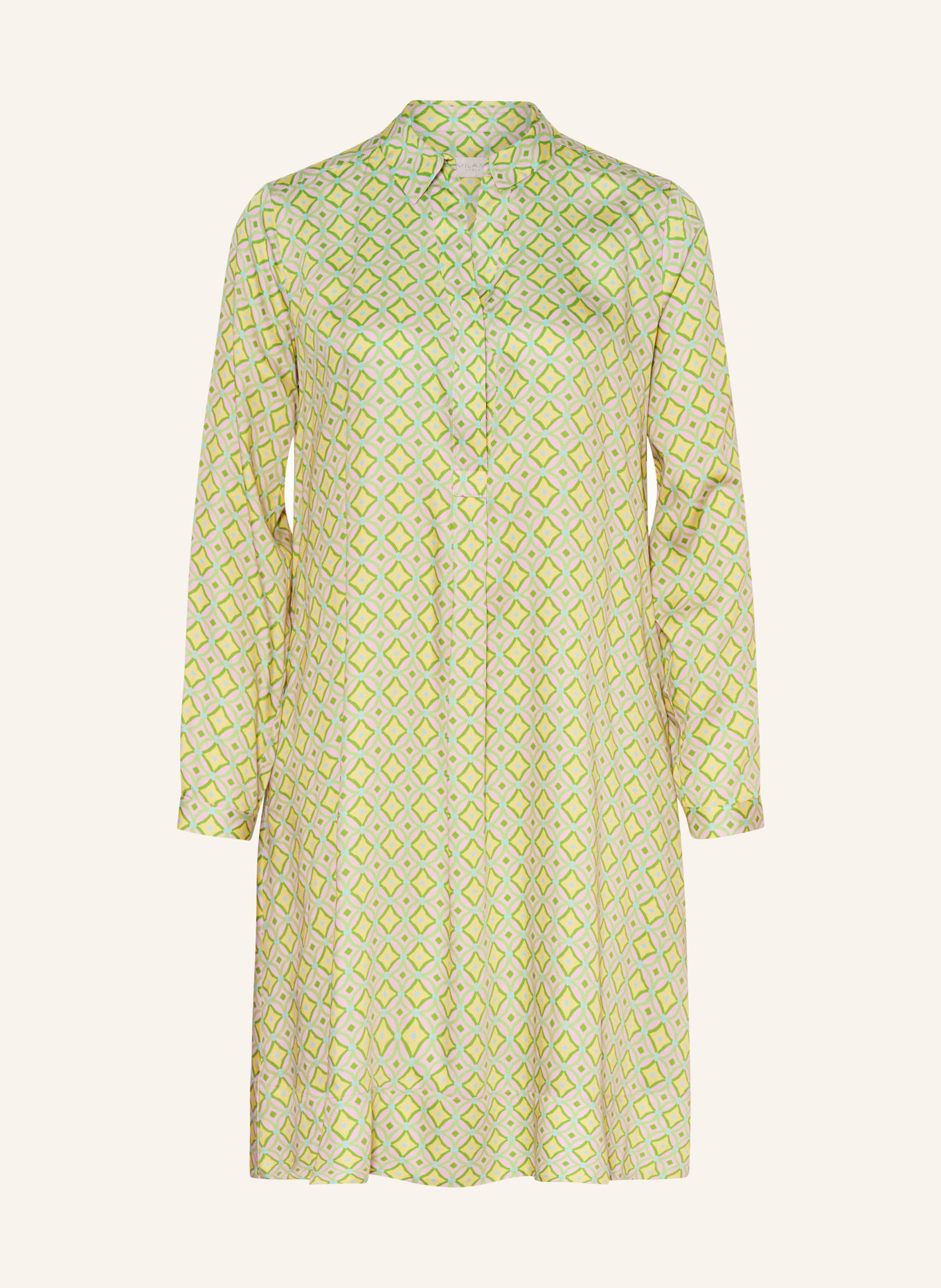 MILANO ITALY shirt dress: GREEN / ROSE / YELLOW