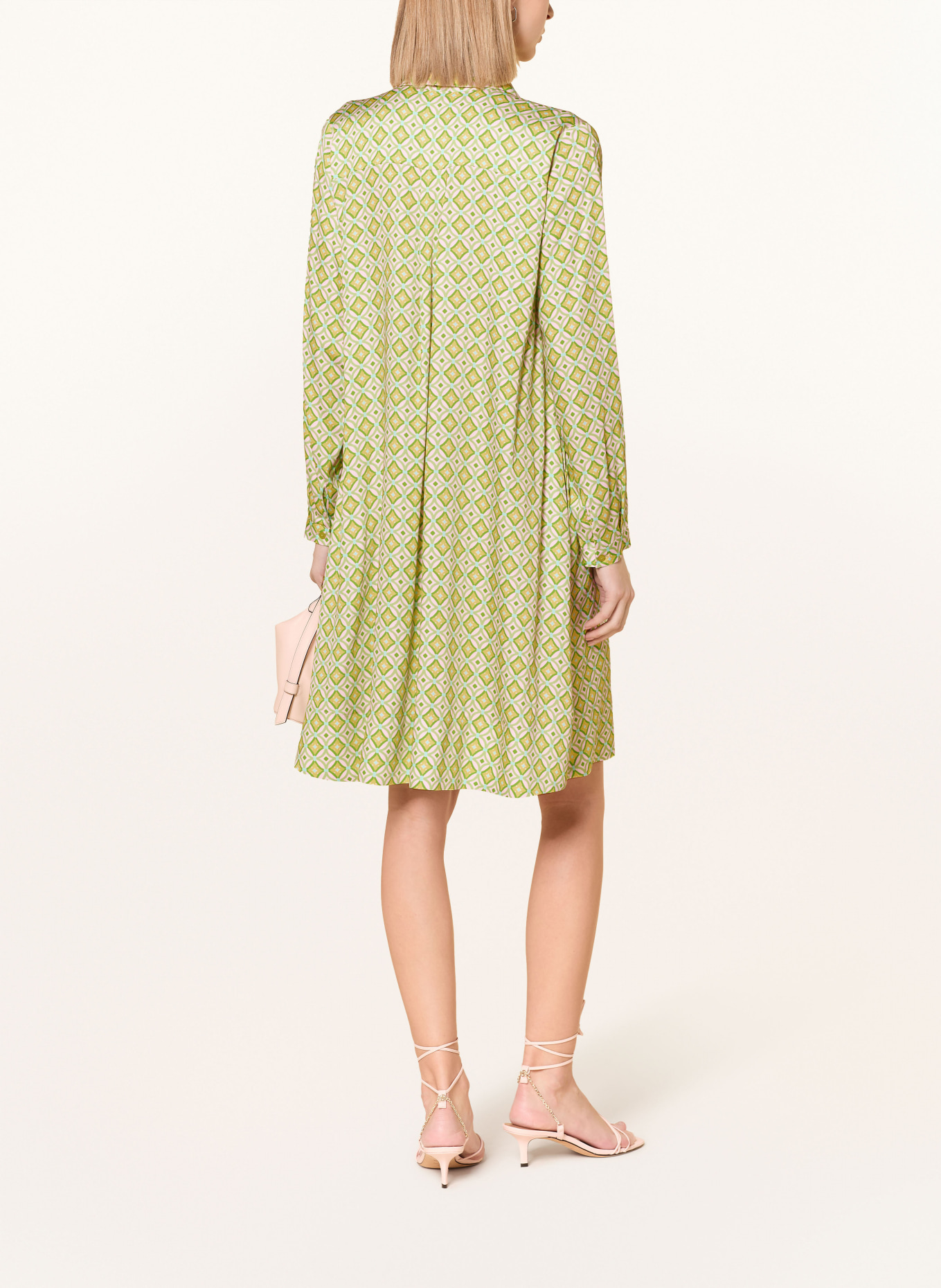 MILANO ITALY shirt dress: GREEN / ROSE / YELLOW
