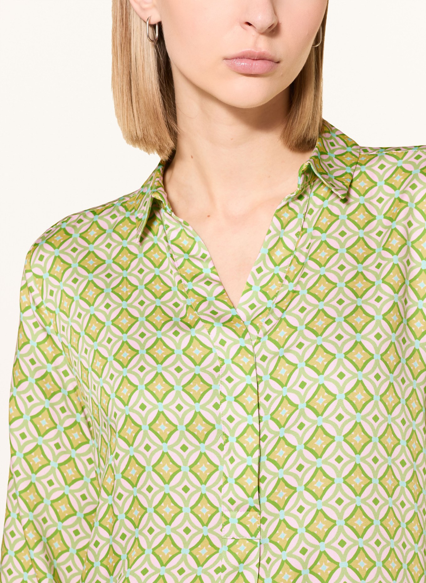 MILANO ITALY shirt dress: GREEN / ROSE / YELLOW