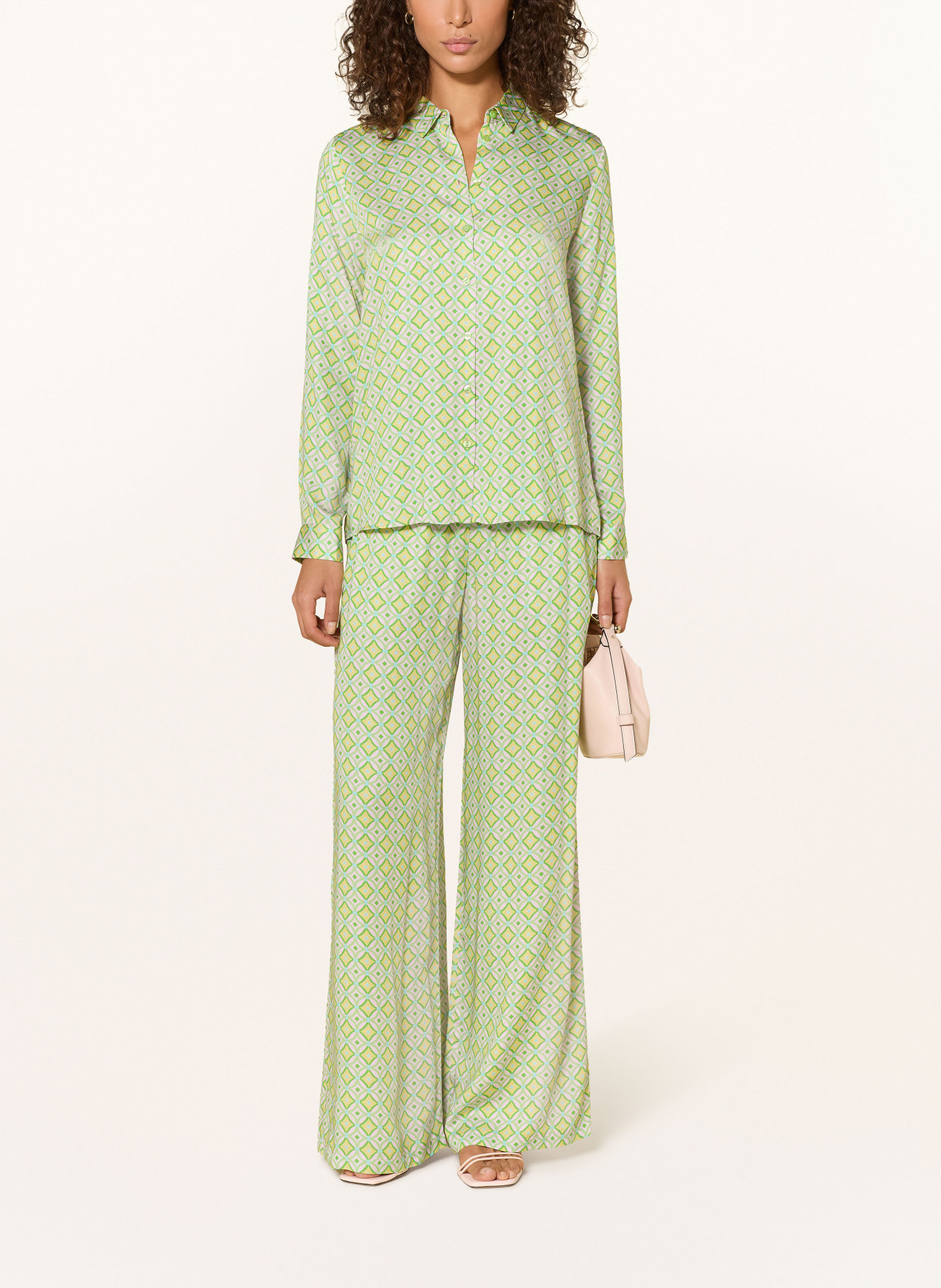 MILANO ITALY Hemdbluse: GRÜN / ROSÉ / GELB