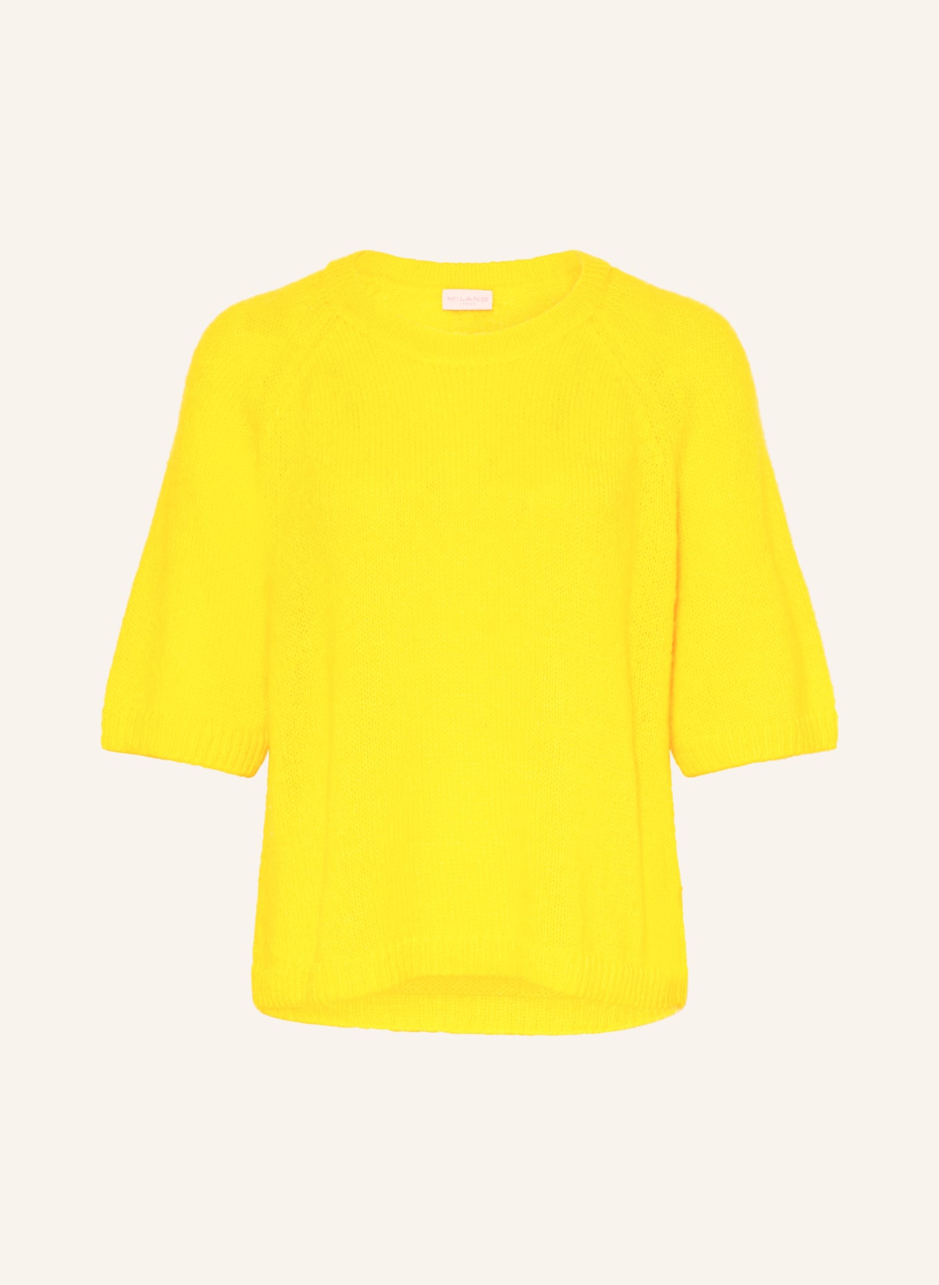 MILANO ITALY Strickshirt mit Mohair: NEONGELB