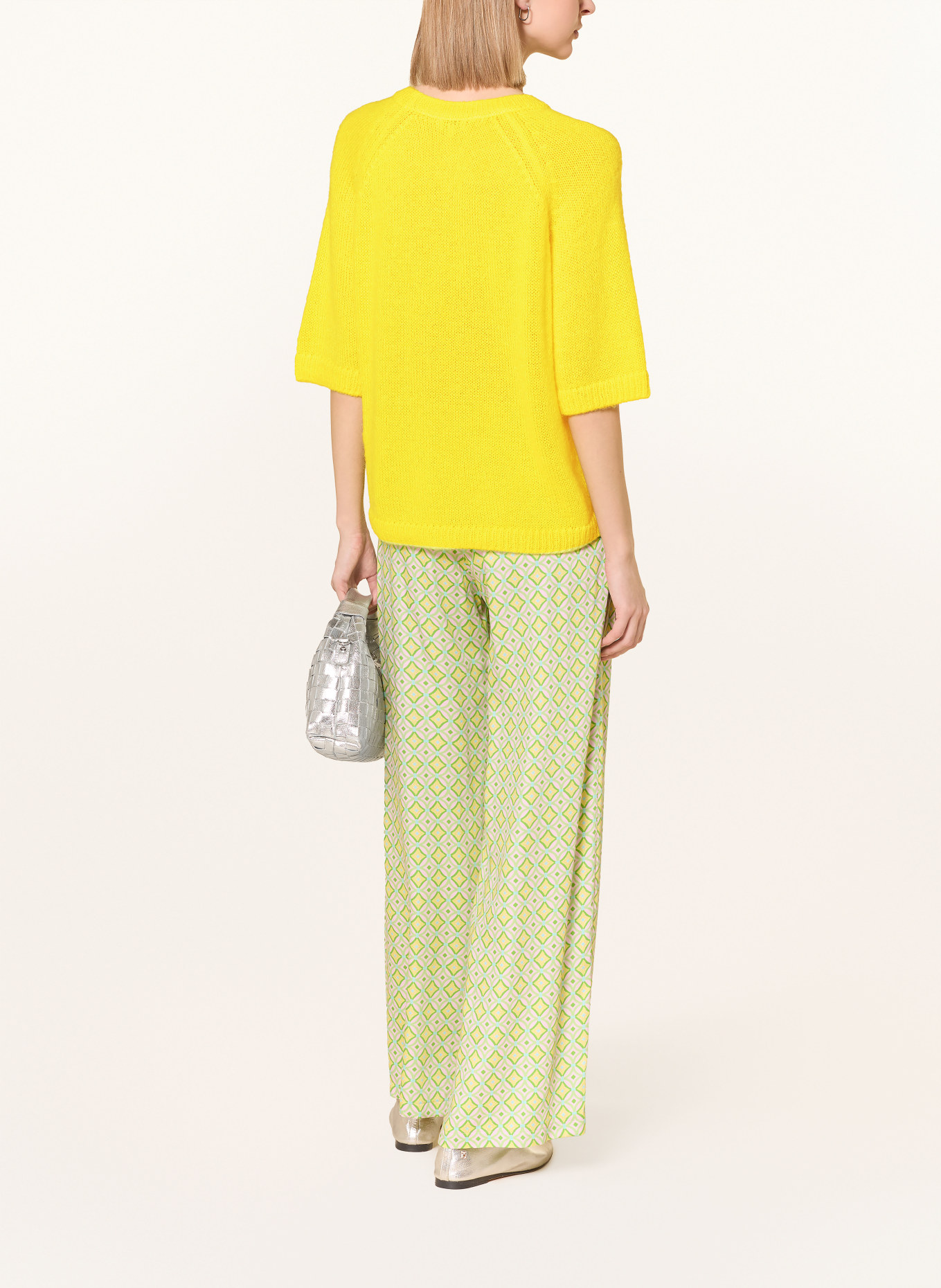 MILANO ITALY Strickshirt mit Mohair: NEONGELB