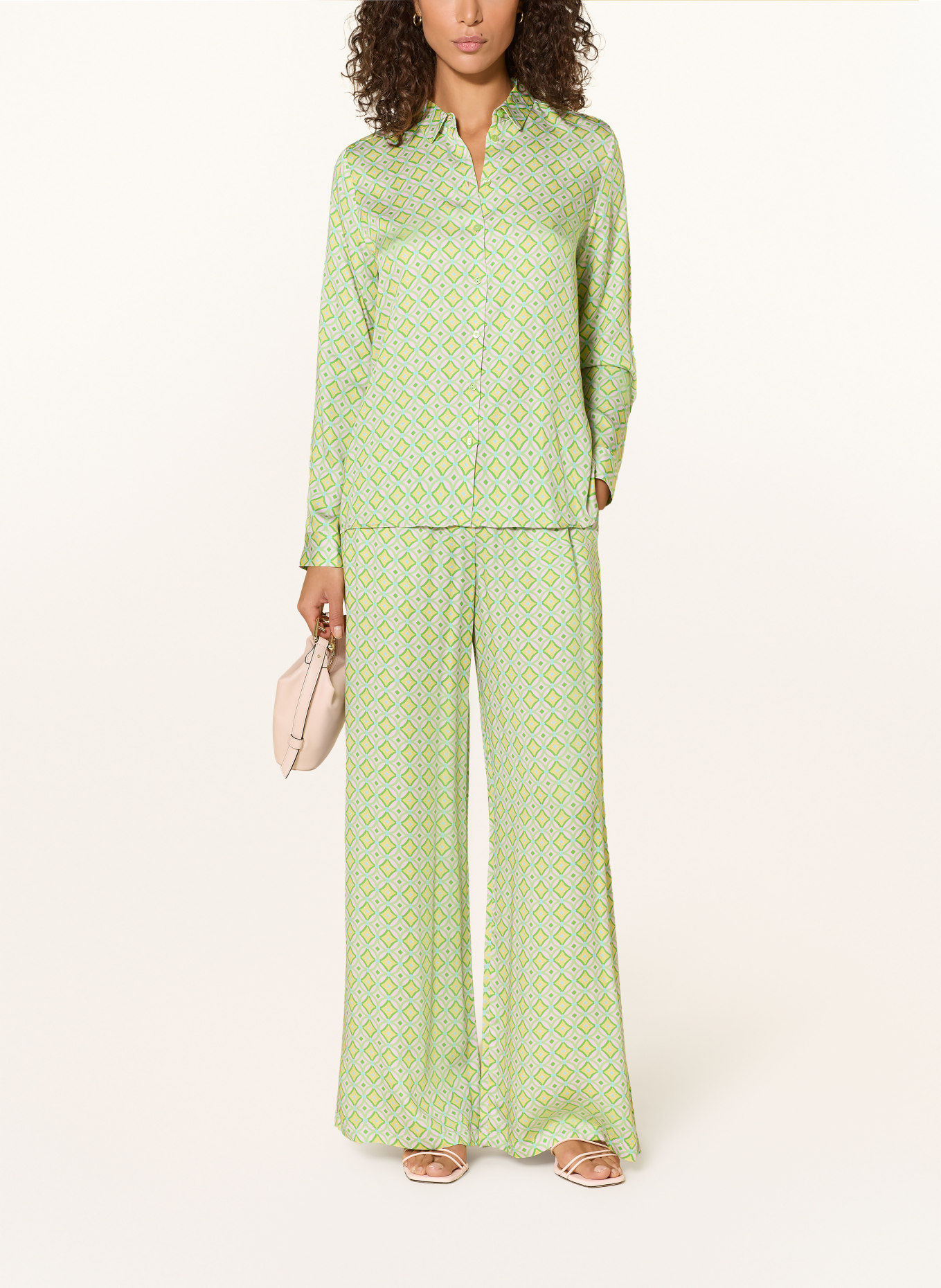 MILANO ITALY Marlenehose: GRÜN / ROSÉ / GELB