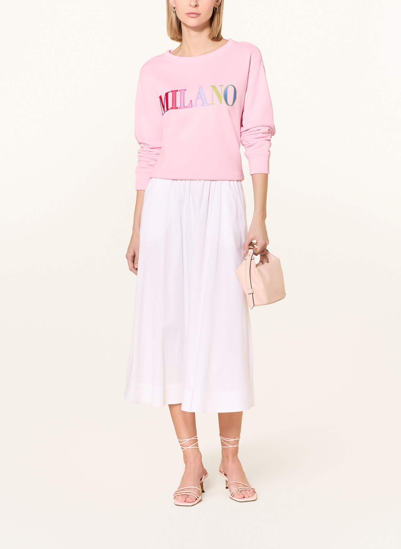 MILANO ITALY mikina: RŮŽOVÁ / ČERVENÁ / MODRÁ