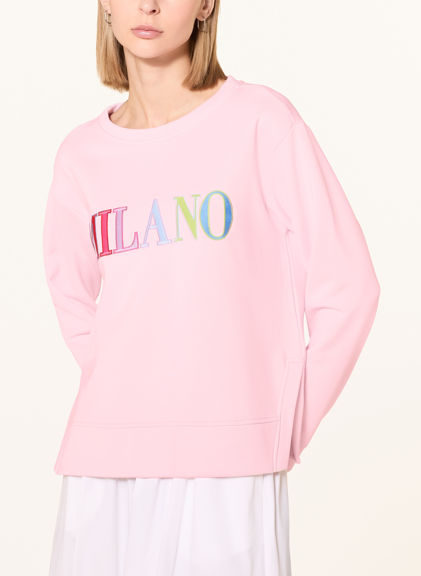 MILANO ITALY mikina: RŮŽOVÁ / ČERVENÁ / MODRÁ