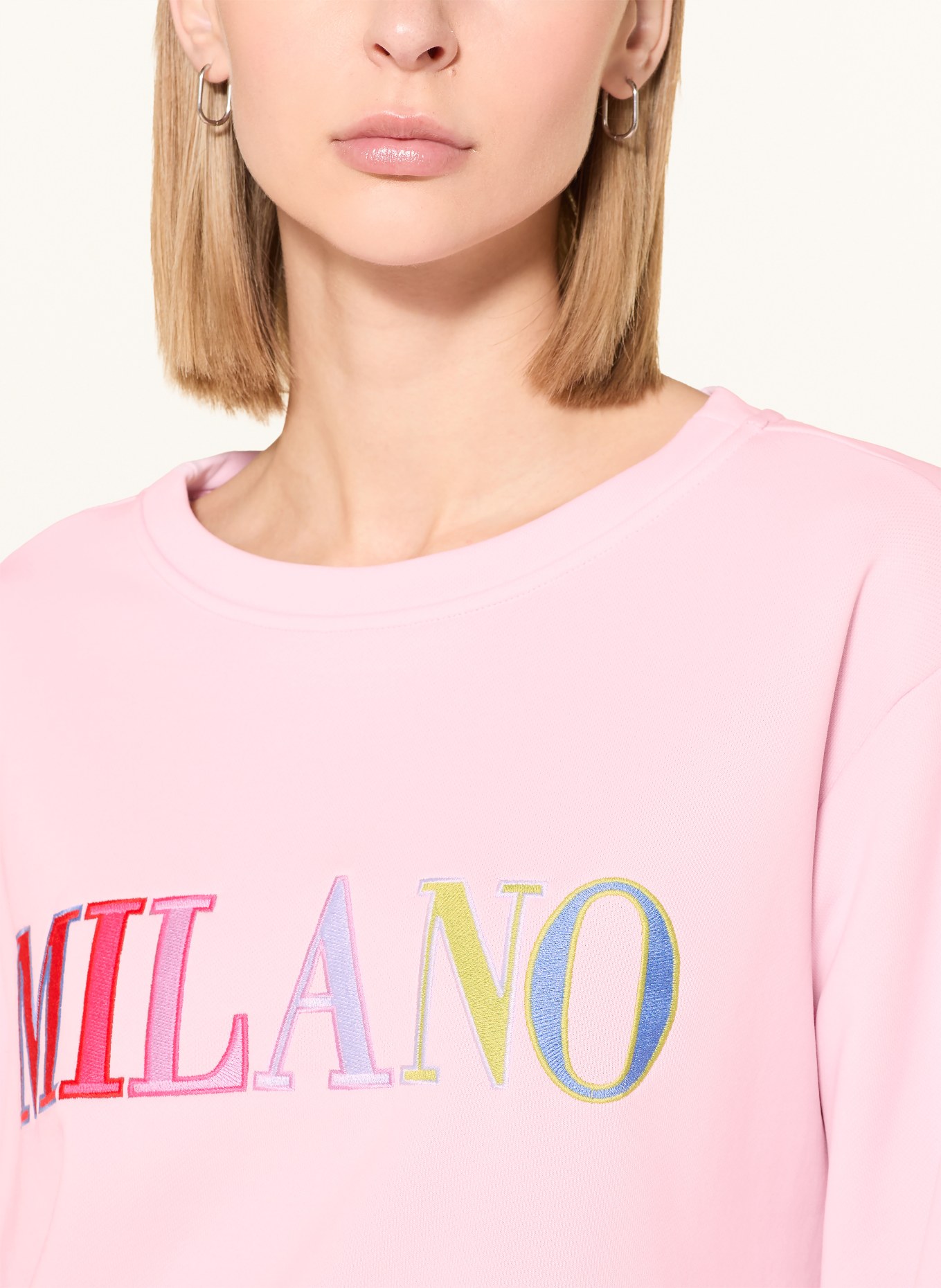 MILANO ITALY mikina: RŮŽOVÁ / ČERVENÁ / MODRÁ